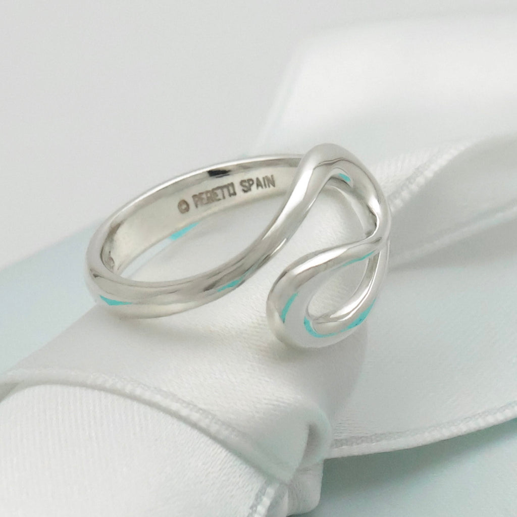 Tiffany & Co. Elsa Peretti Open Wave Ring Sterling Silver 925 