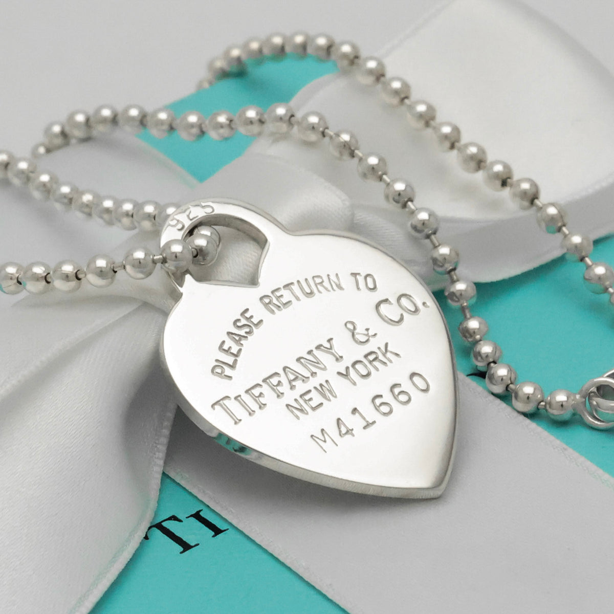 TIFFANY&Co. リターントゥ ティファニー ハート タグ ボール チェーン ネックレス AG925