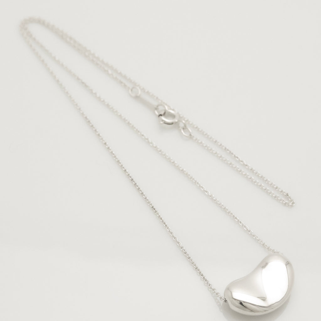  Tiffany & Co. Peretti Large  Bean Necklace  Sterling Silver 925 