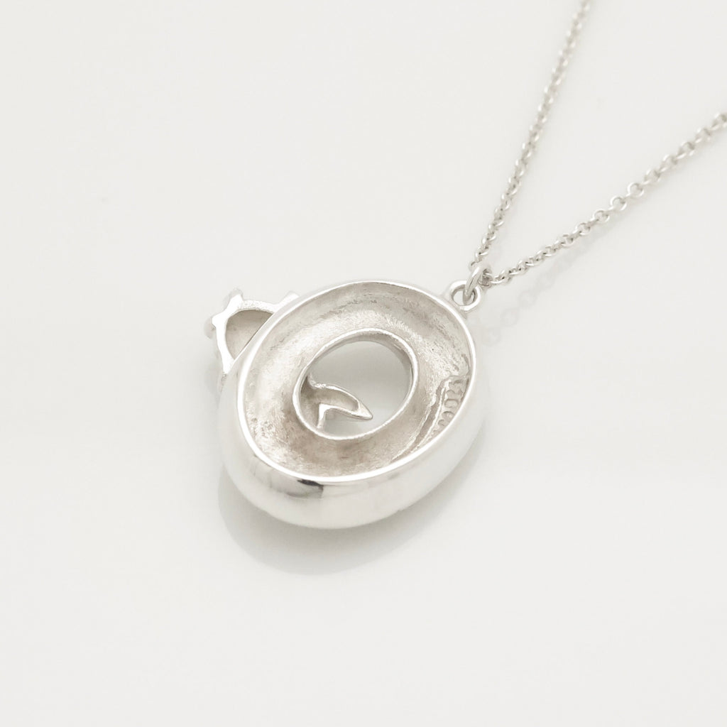 Tiffany & Co. Lifesaver Float Fish Silver Necklace Sterling Silver 925
