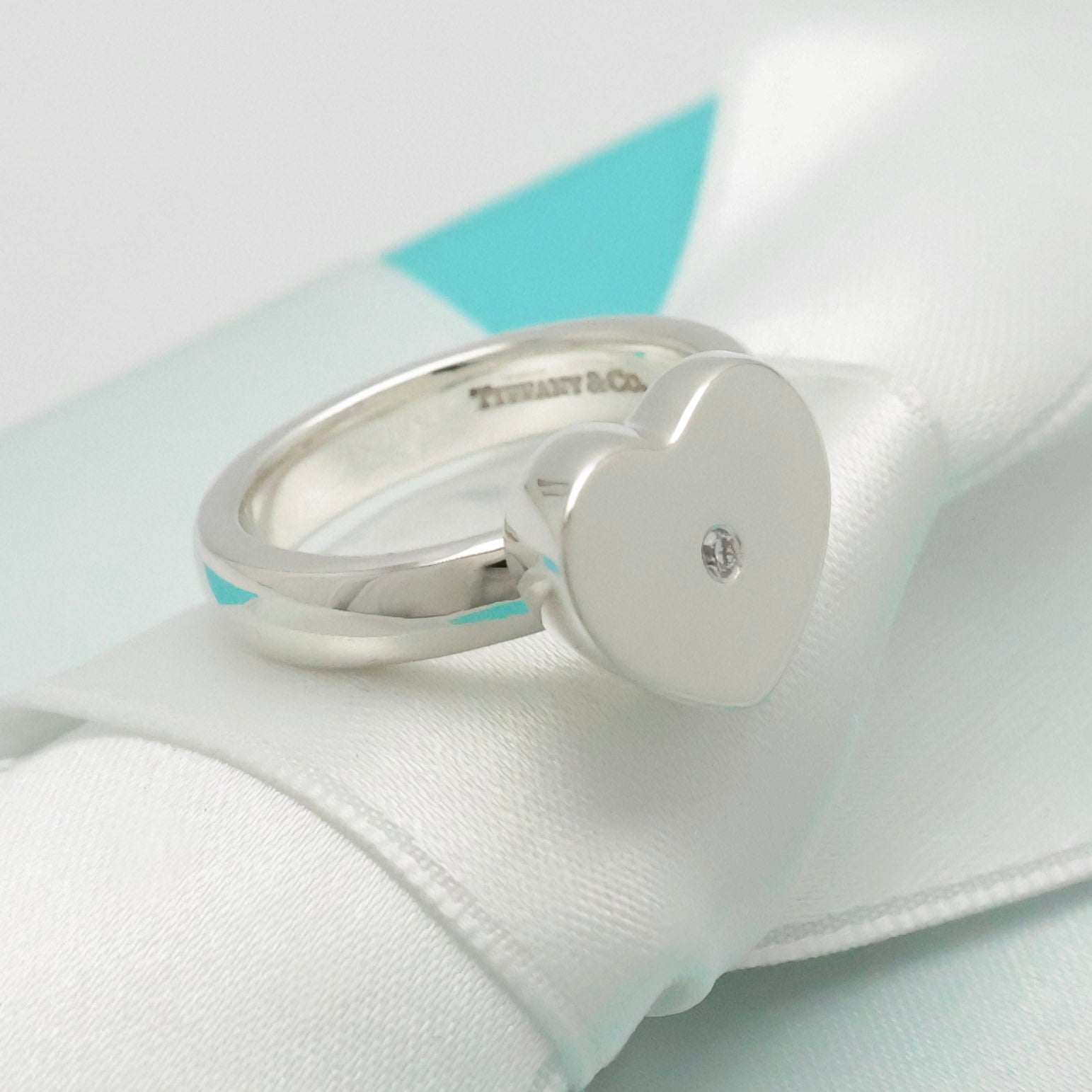 TIFFANY&Co. モダンハート 1P ダイヤモンド パロマピカソ リング 6 号 AG925