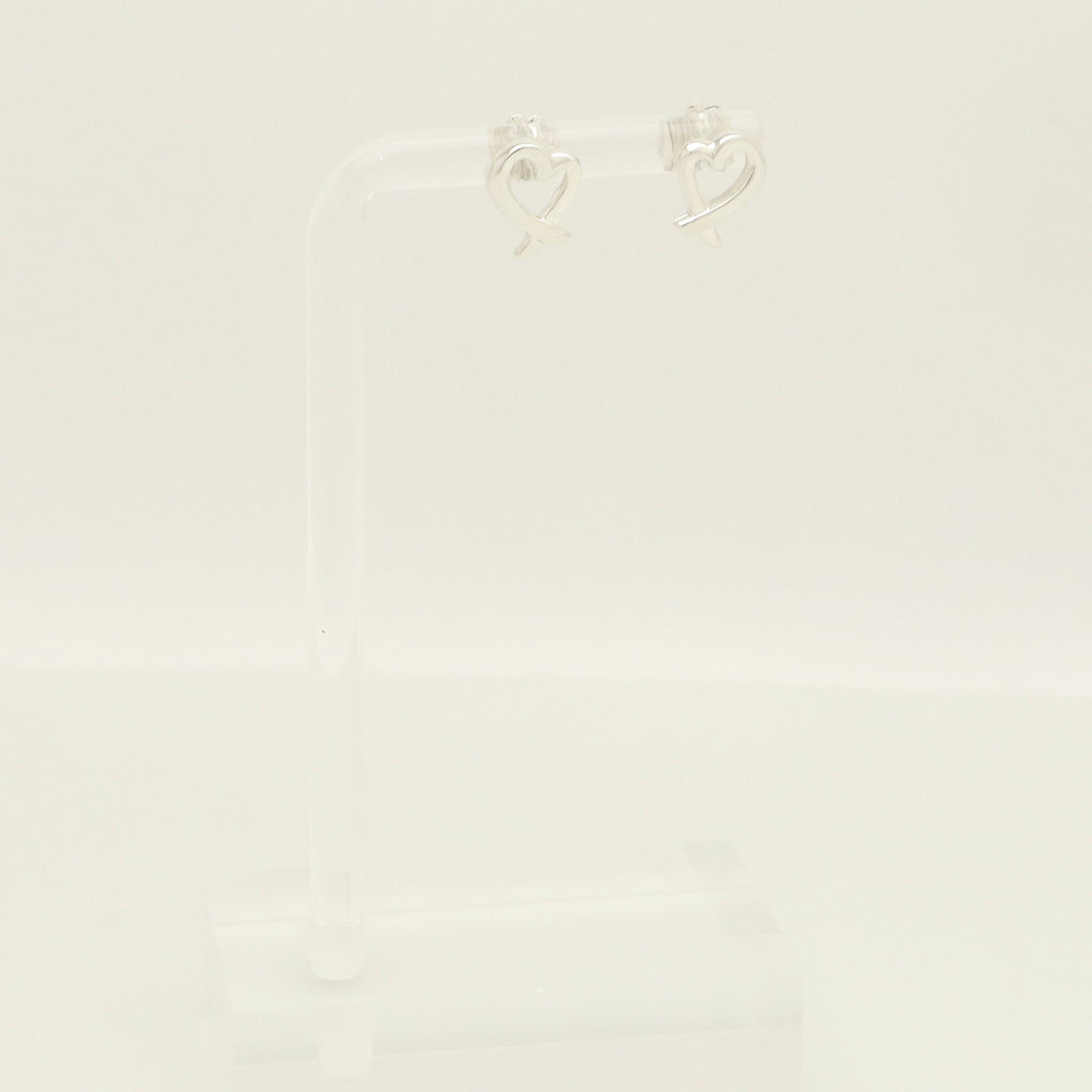 Tiffany & Co. Picasso Loving Heart Stud Earrings Sterling Silver 925 