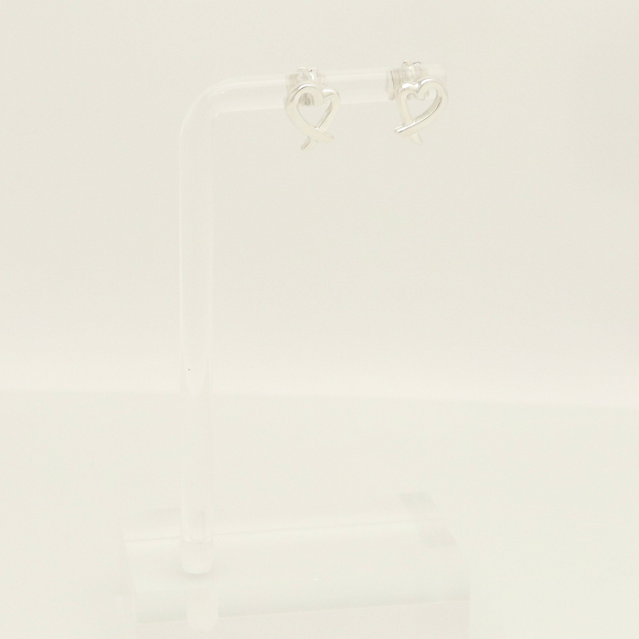 Tiffany & Co. Picasso Loving Heart Stud Earrings Sterling Silver 925 