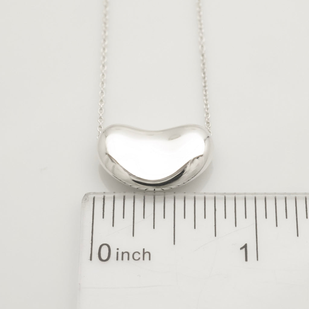  Tiffany & Co. Peretti Large  Bean Necklace  Sterling Silver 925 