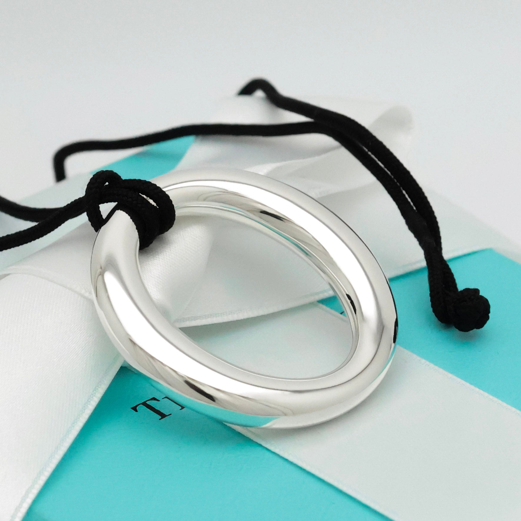 Tiffany セビアナ シルクコード ネックレス silver925 TIFFANY&Co. セビアナ シルク コード エルサペレッティ ネックレス