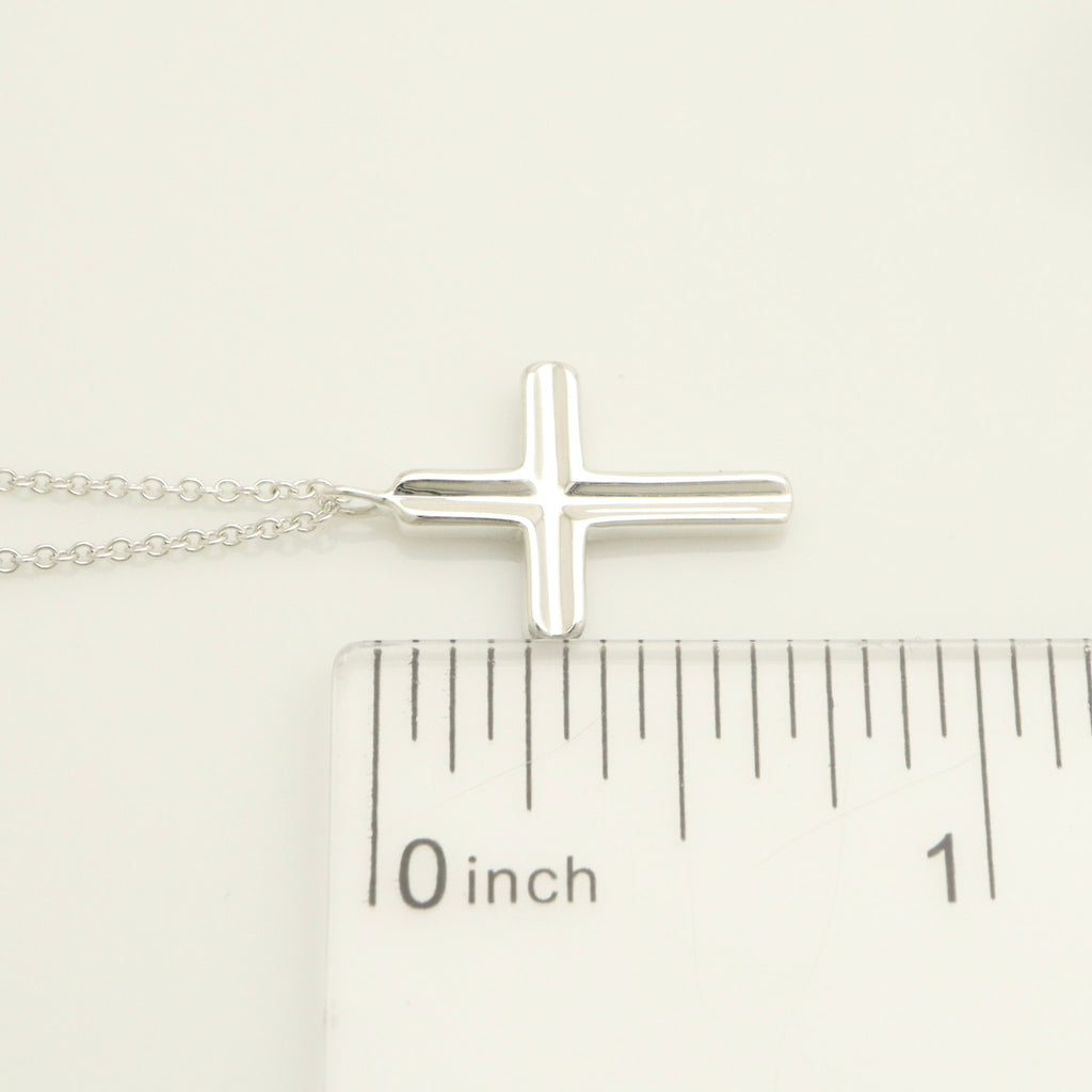  Tiffany & Co. Picasso Groove Cross Necklace Sterling Silver 925 