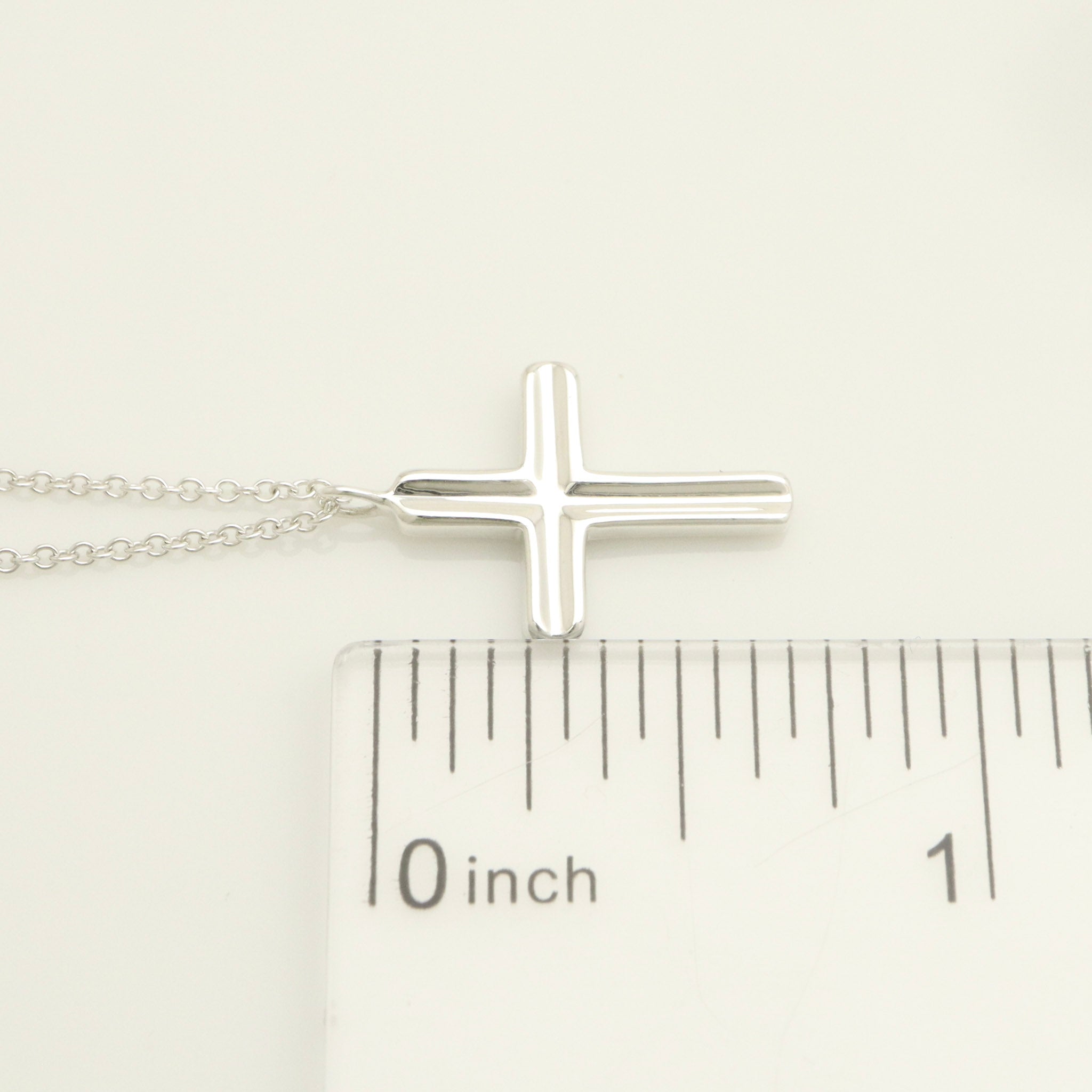  Tiffany & Co. Picasso Groove Cross Necklace Sterling Silver 925 
