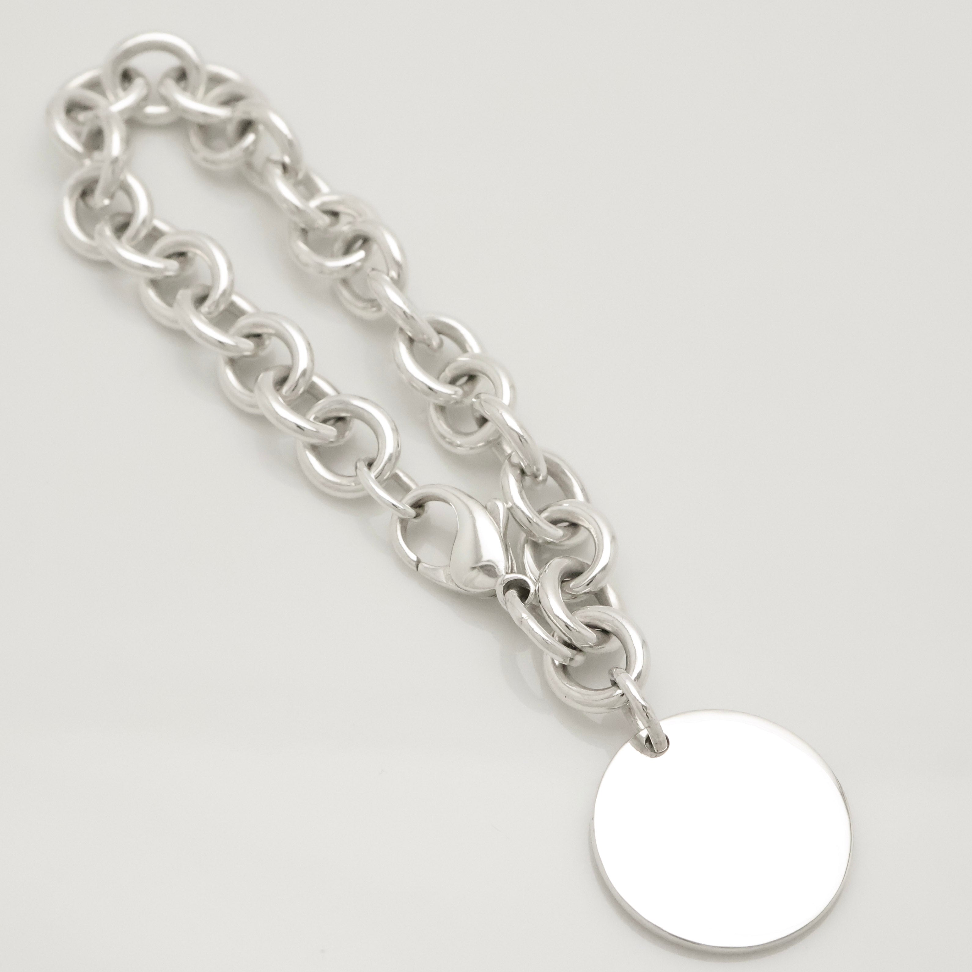TIFFANY&Co. ラウンド タグ チェーン ブレスレット AG925