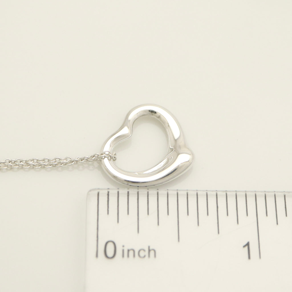 Tiffany & Co. Open Heart 16mm Pendant Necklace  Sterling Silver 925