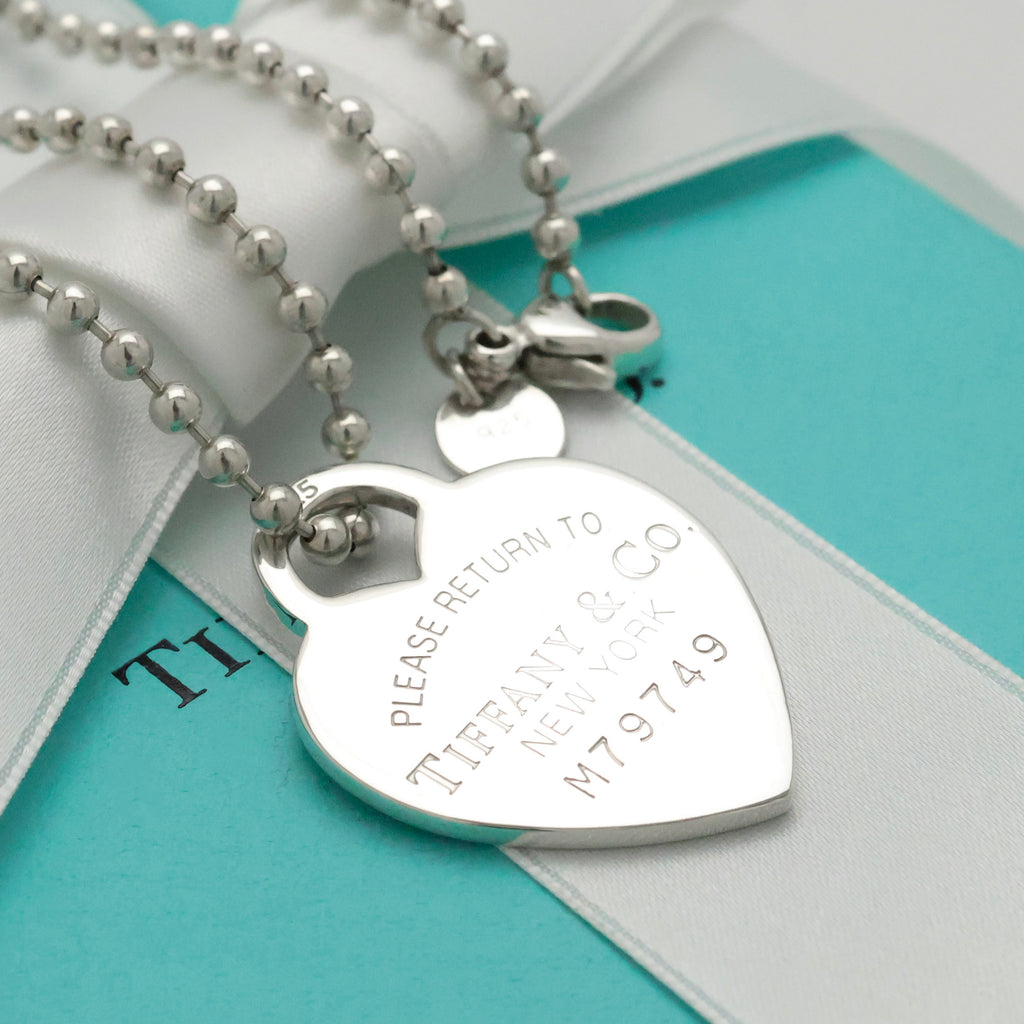 TIFFANY&Co. リターントゥ ティファニー ハート タグ ボール チェーン ネックレス AG925