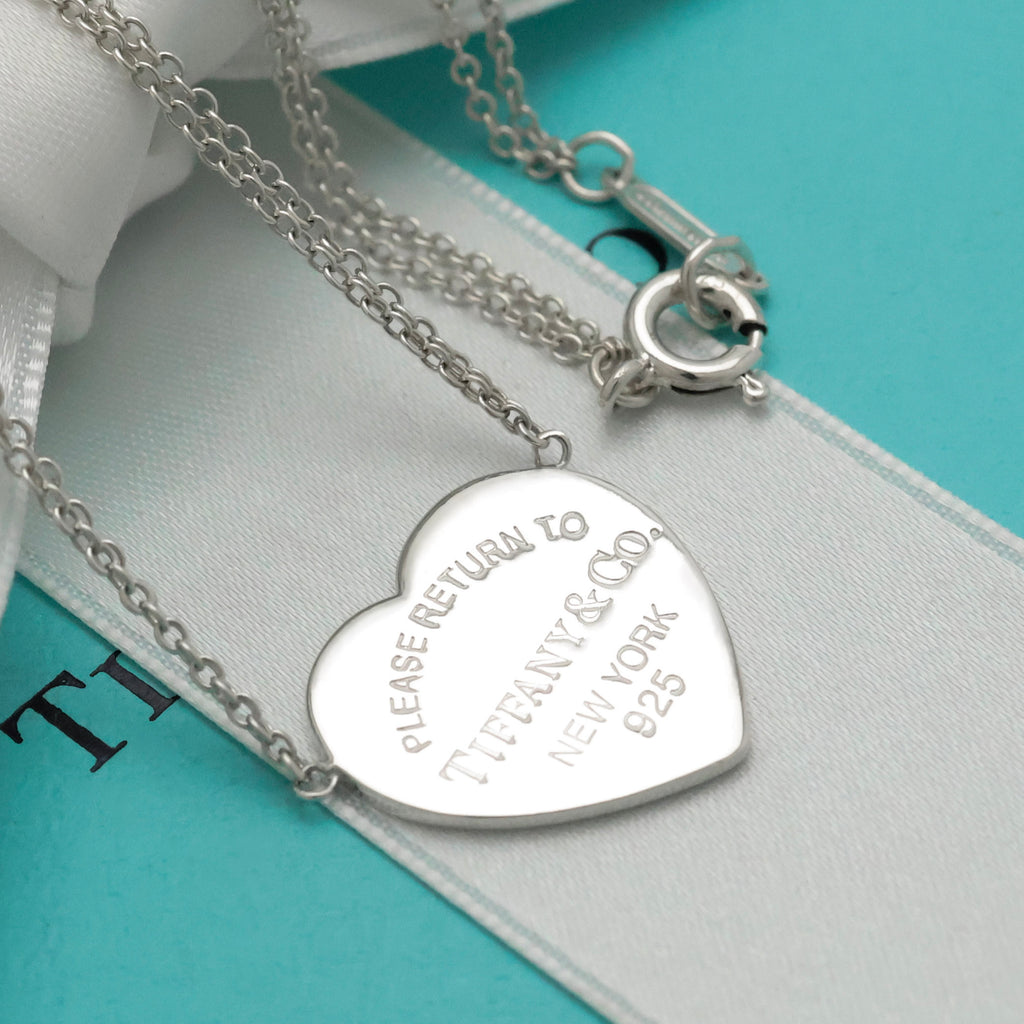 TIFFANY&Co. リターントゥ ティファニー スモール ハート タグ ダブル チェーン ネックレス AG925