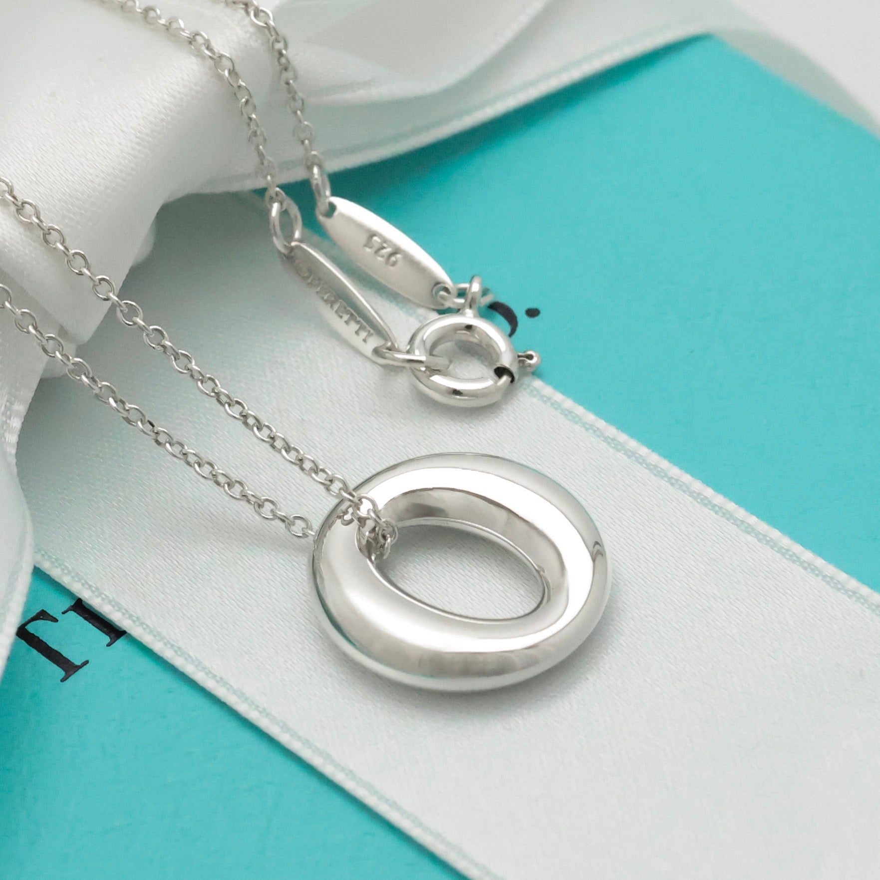 Tiffany & Co. Peretti Small Sevillana Necklace Sterling Silver 925