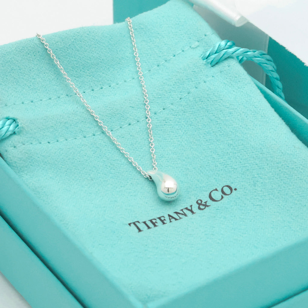 Tiffany & Co. Teardrop Necklace Pendant Sterling Silver 925 
