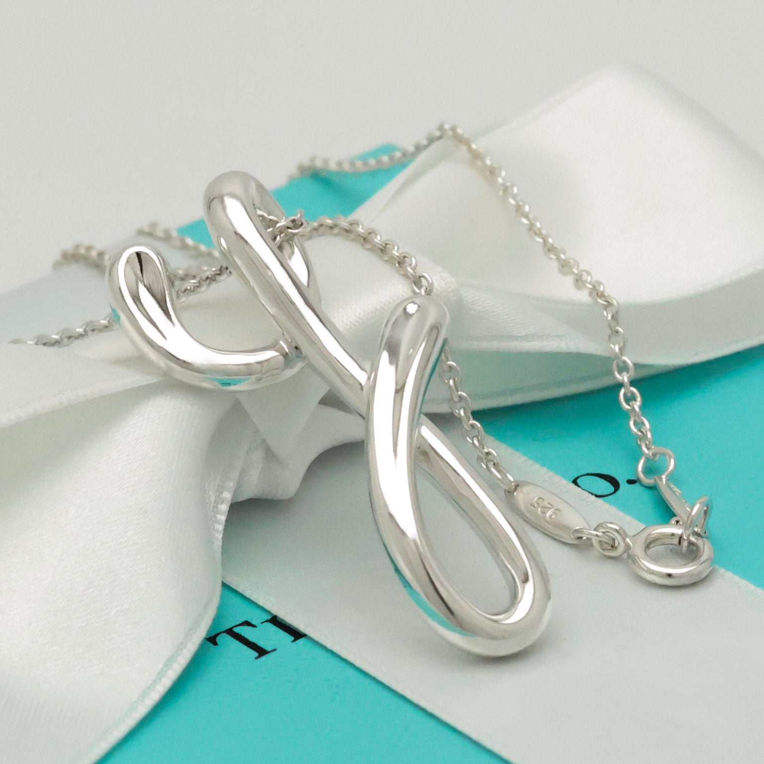 TIFFANY&Co. ラージ ノーツ レター Y イニシャル  ネックレス AG925