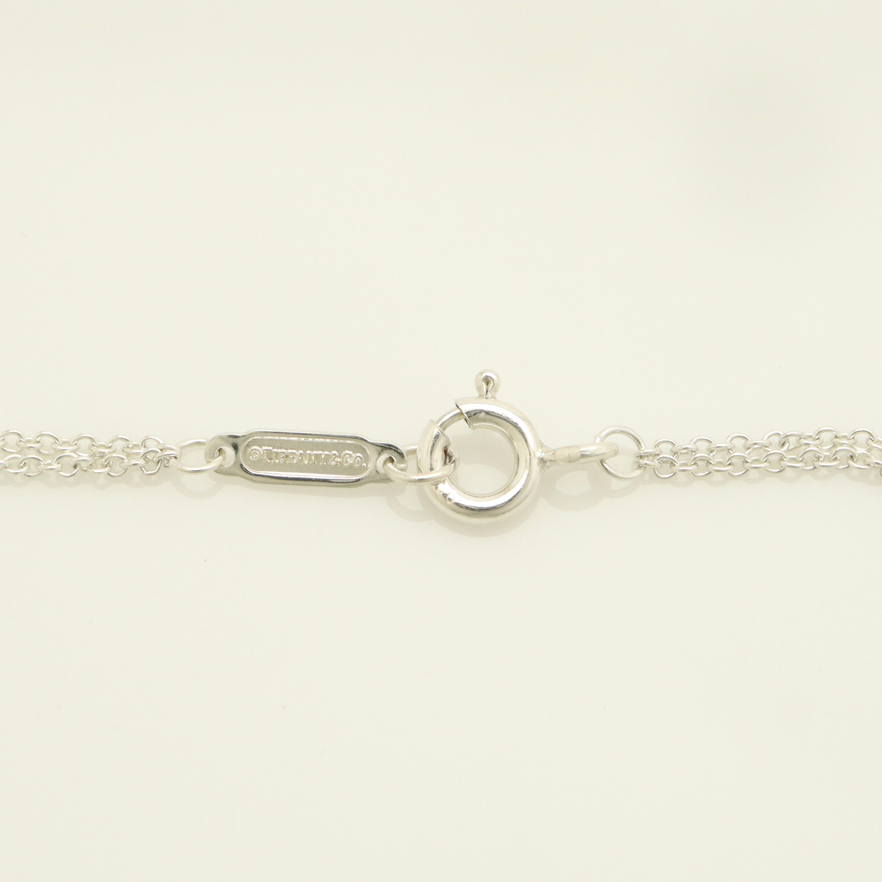 Tiffany & Co. 1837 Round Circle Double Chain Bracelet Sterling Silver 925