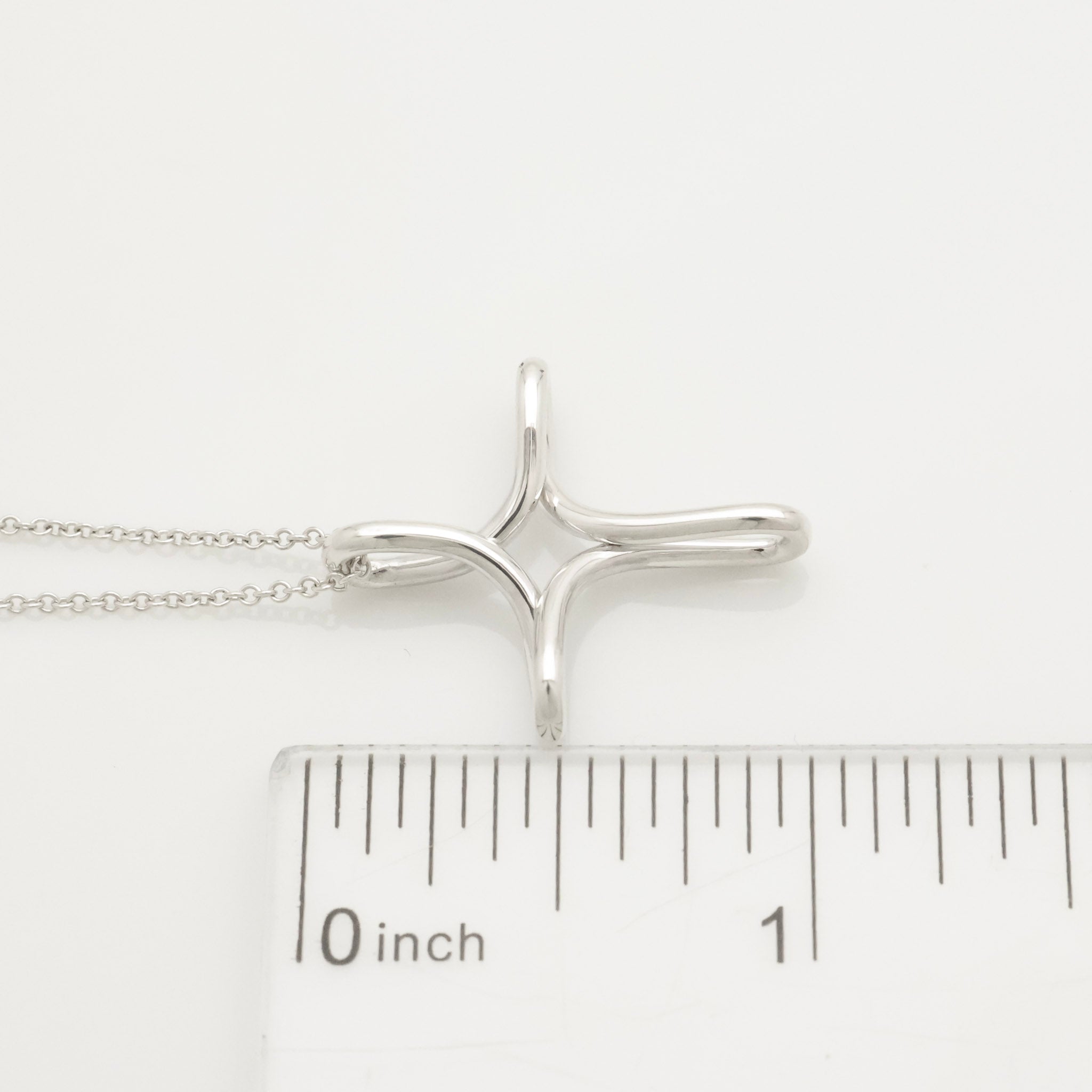 TIFFANY&Co. オープン クロス インフィニティ エルサペレッティ ネックレス AG925