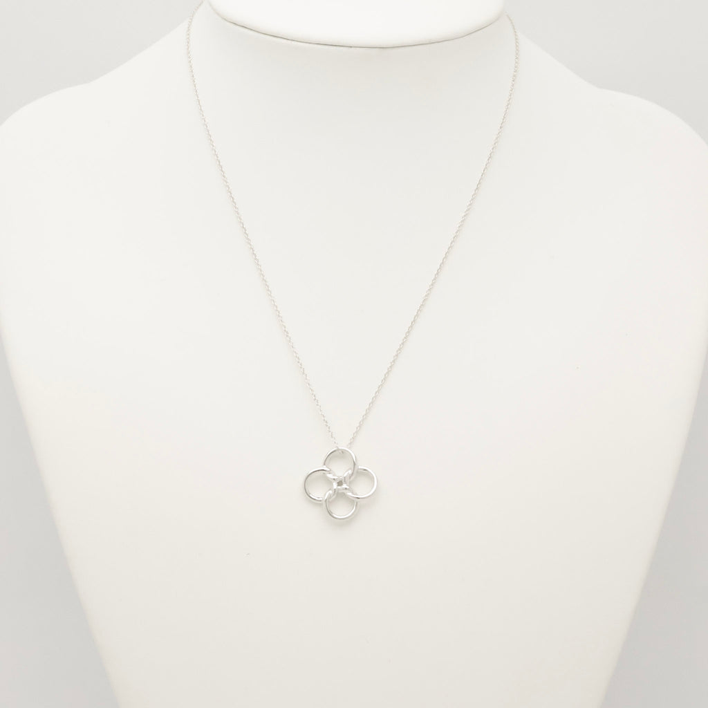 Tiffany & Co. Quadrifoglio Four Leaf Clover Necklace Sterling Silver 925
