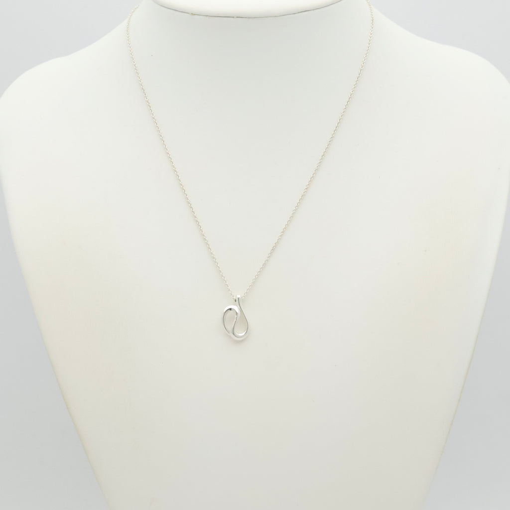 Tiffany & Co. Open Wave Pendant Necklace Sterling Silver 925