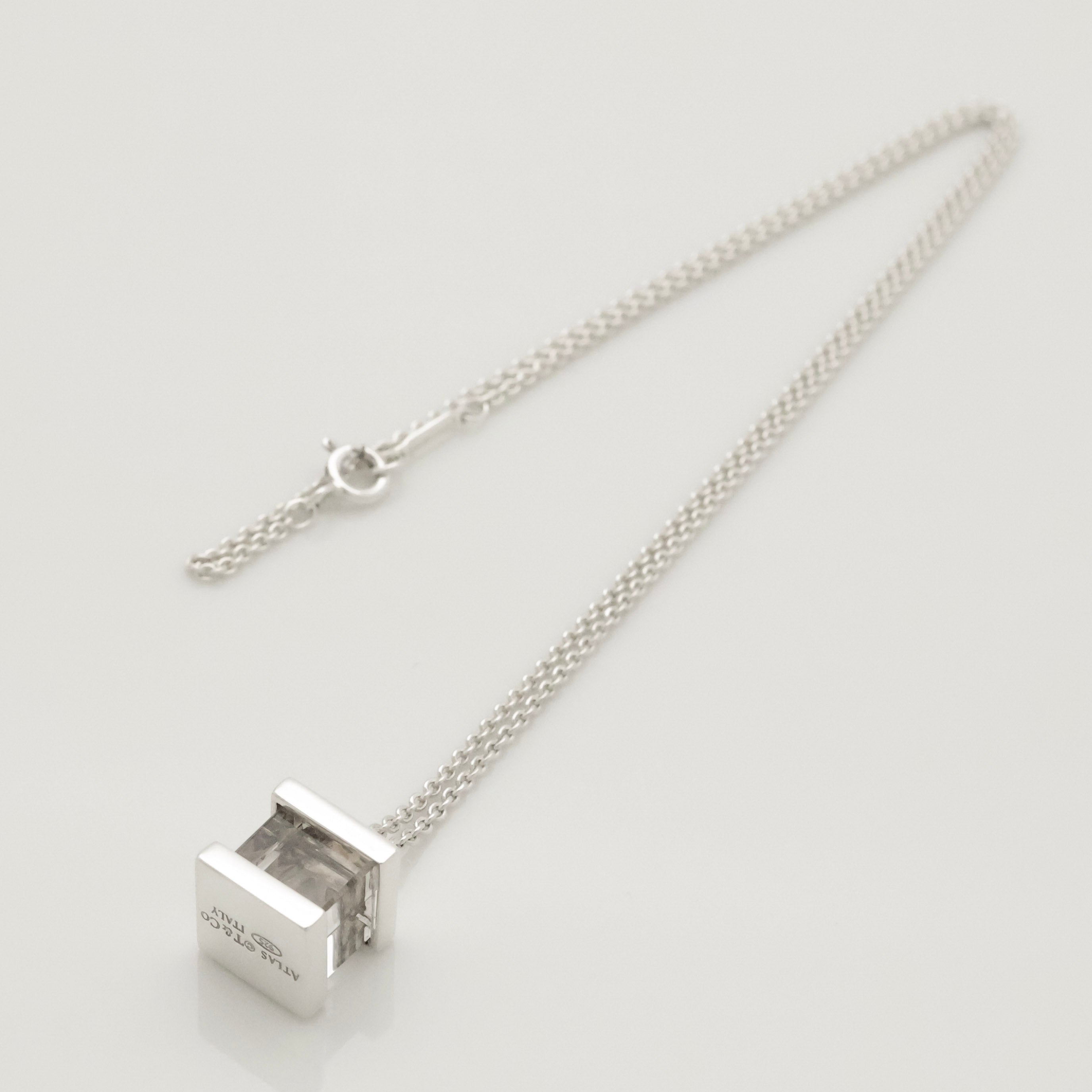 Tiffany & Co. アトラス キューブ クリスタル ネックレス AG925