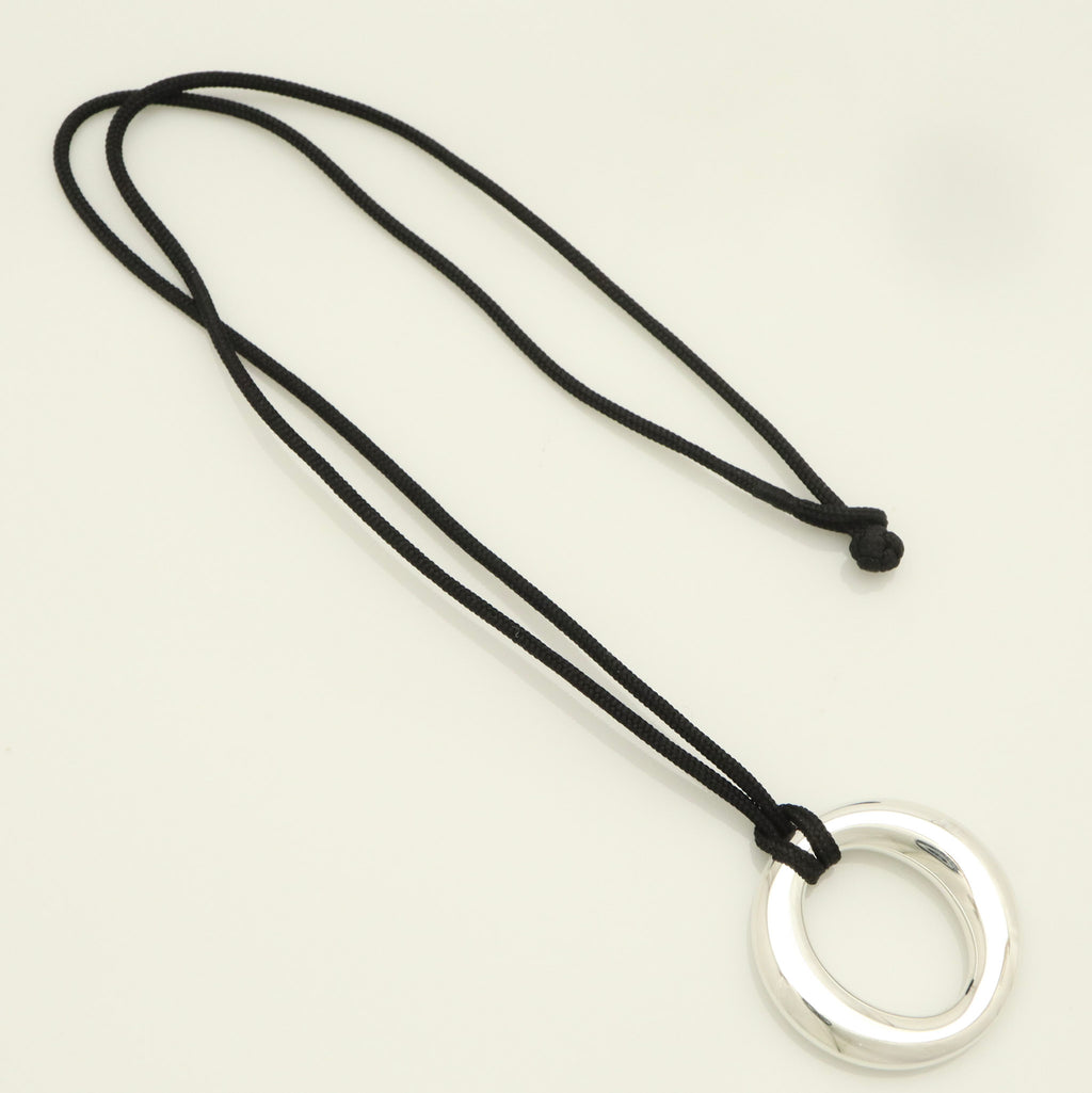  Tiffany & Co. Seviana Silk Cord Necklace Sterling Silver 925