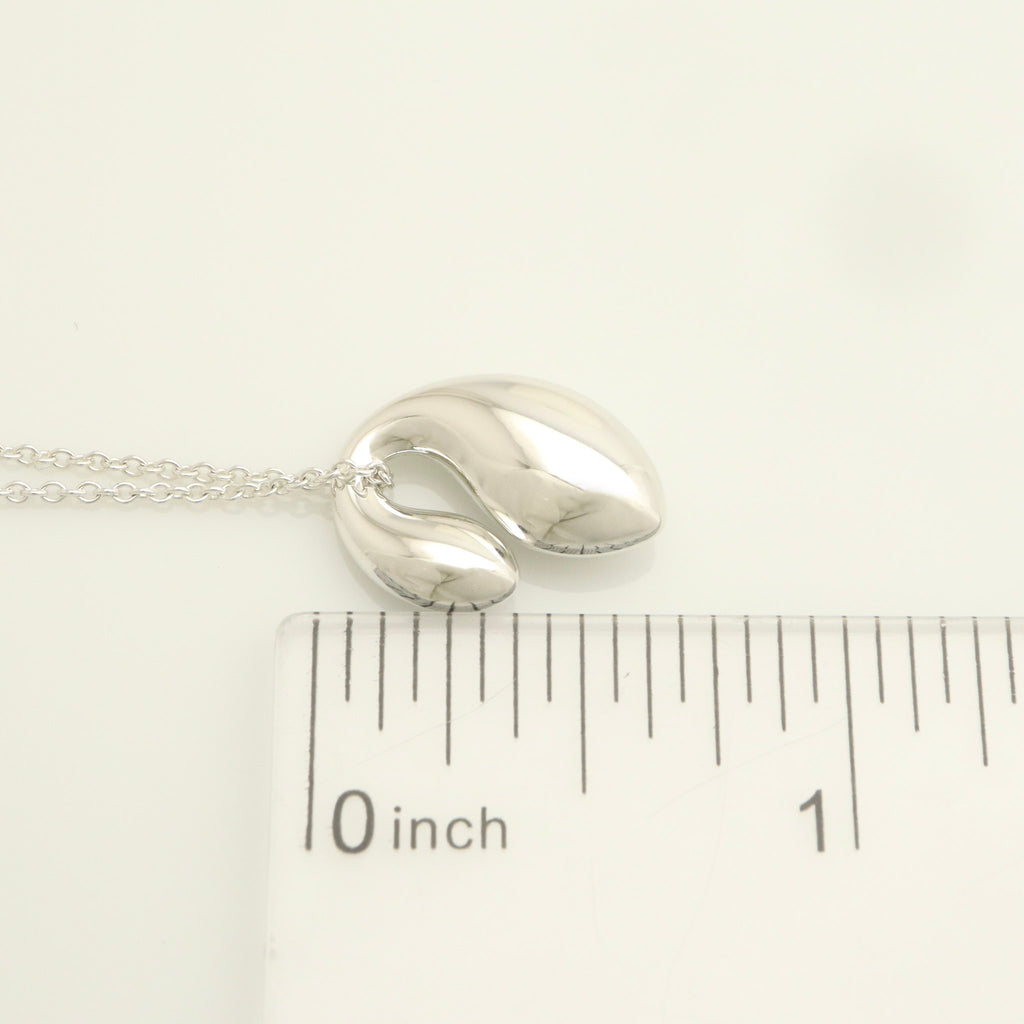 Tiffany & Co. Elsa Peretti Sterling Silver Double Teardrop Pendant Necklace Sterling Silver 925