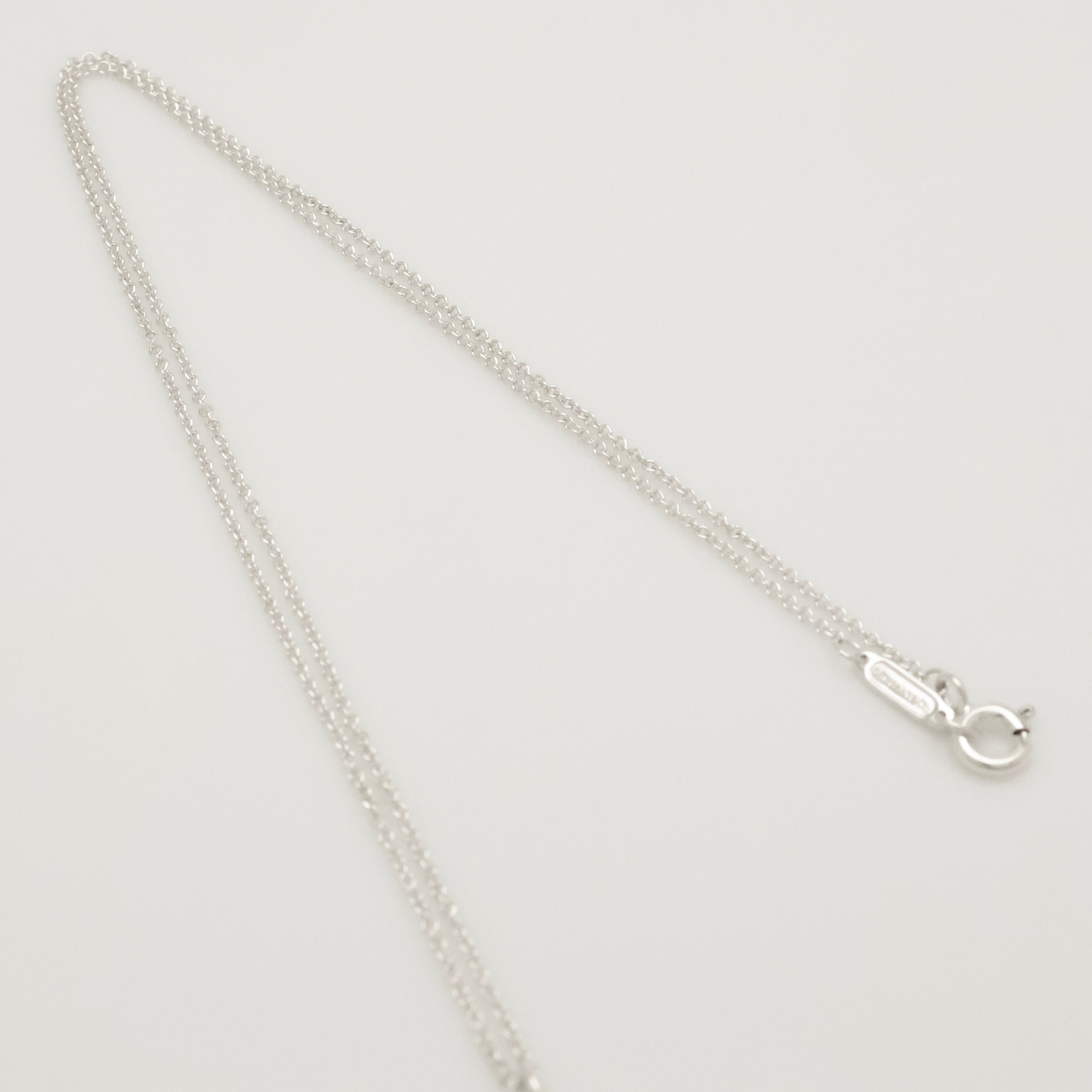 Tiffany & Co. Notes Diamond Bar Necklace Sterling Silver 925