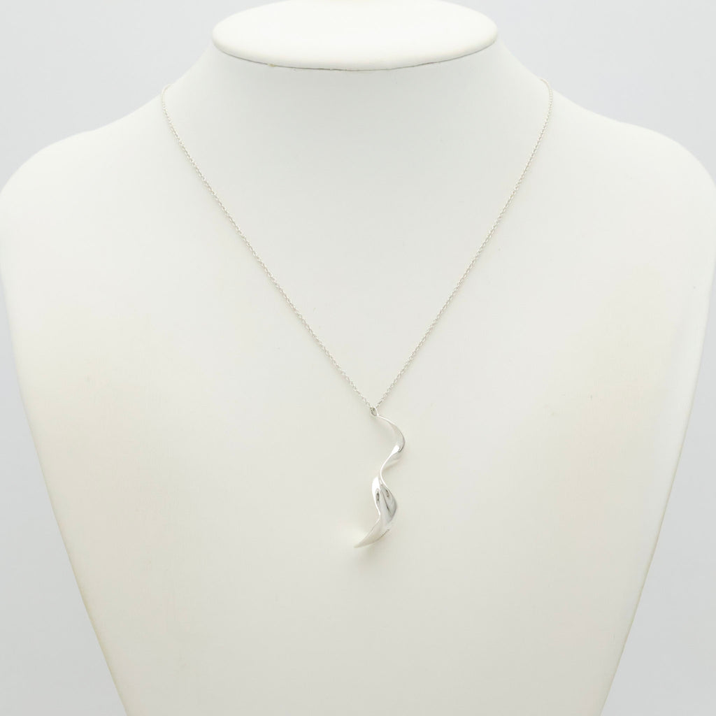 Tiffany & Co. Frank Gehry Orchid Drop Pendant Necklace Sterling Silver 925