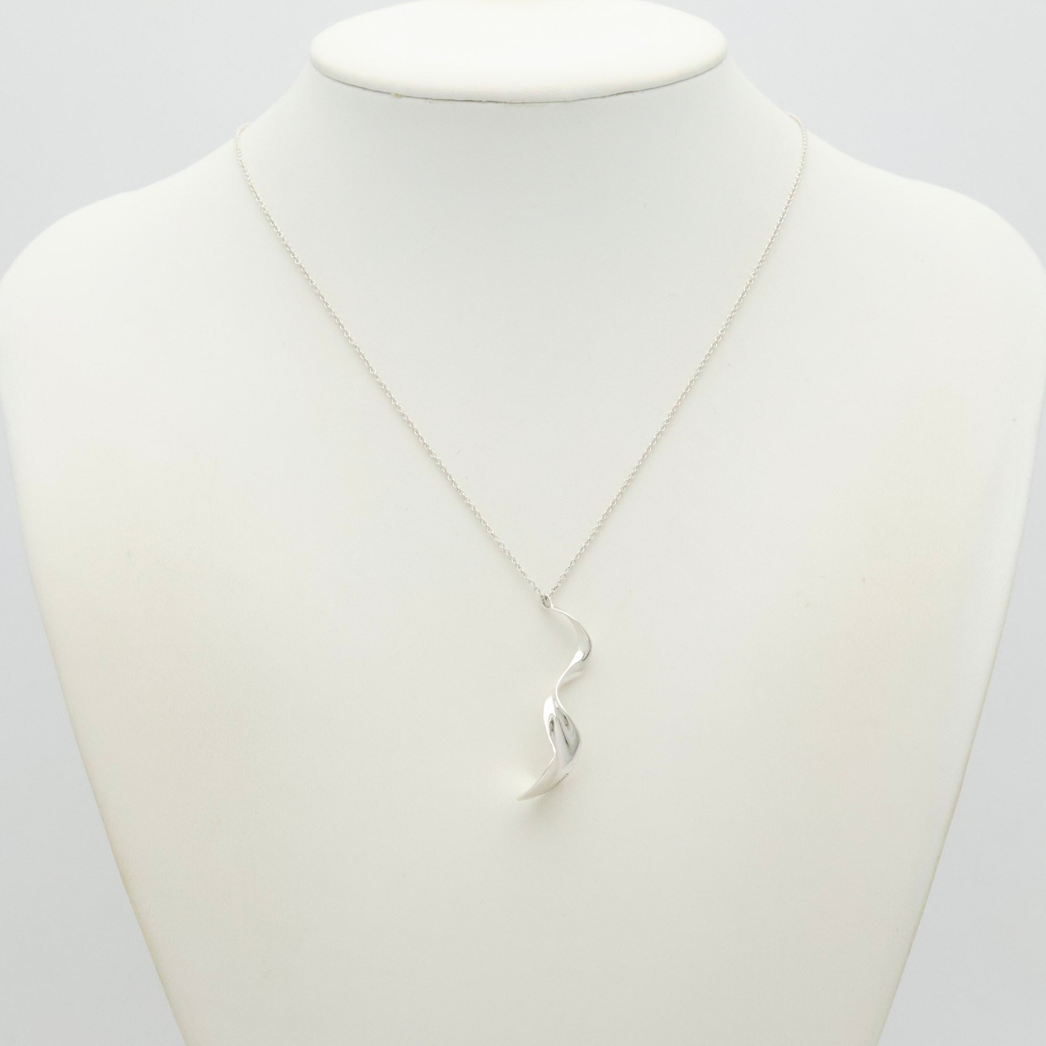 Tiffany & Co. Frank Gehry Orchid Drop Pendant Necklace Sterling Silver 925