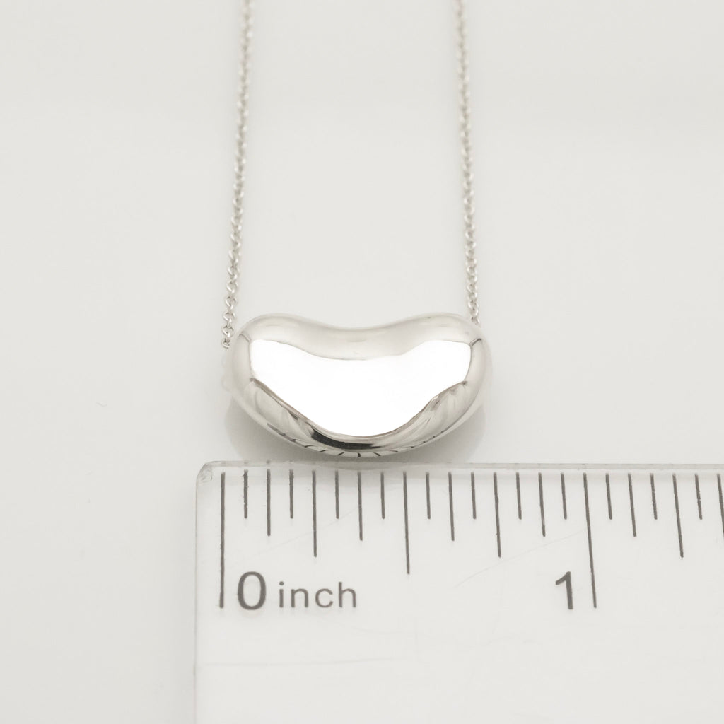 Tiffany & Co. Peretti Large  Bean Necklace  Sterling Silver 925 
