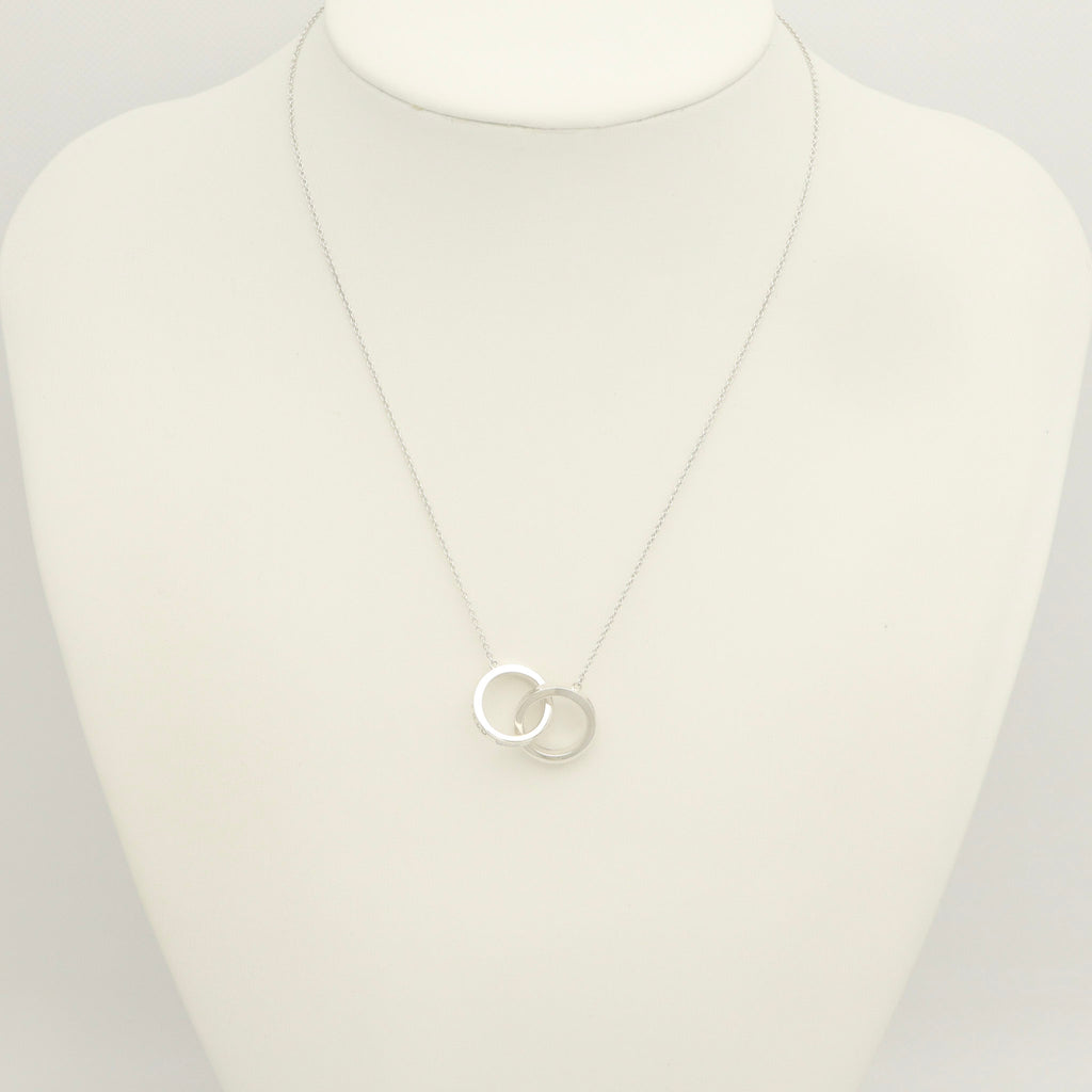 Tiffany & Co. 1837 Interlocking Circles Lariat Necklace Sterling Silver 925