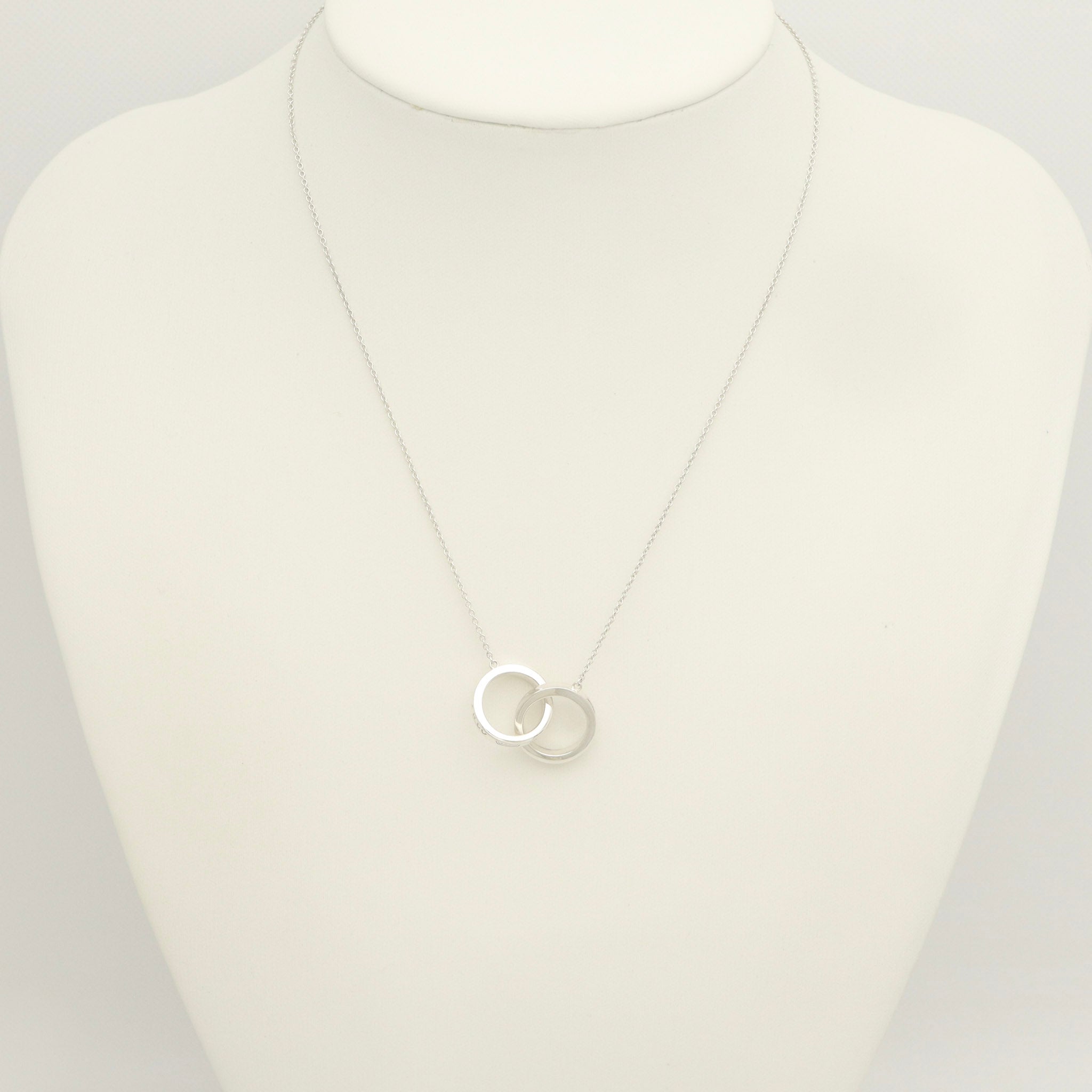 Tiffany & Co. 1837 Interlocking Circles Lariat Necklace Sterling Silver 925