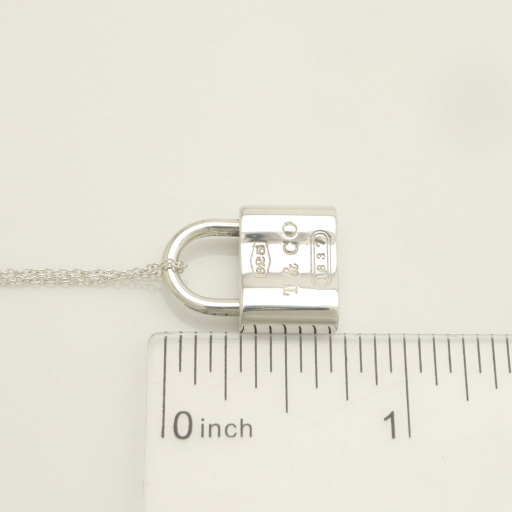 Tiffany & Co 1837 Padlock Necklace Pendant Sterling Silver 925