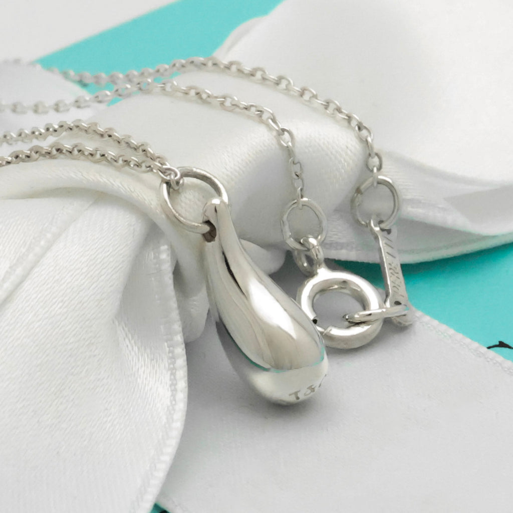 Tiffany & Co. Teardrop Necklace Pendant Sterling Silver 925 
