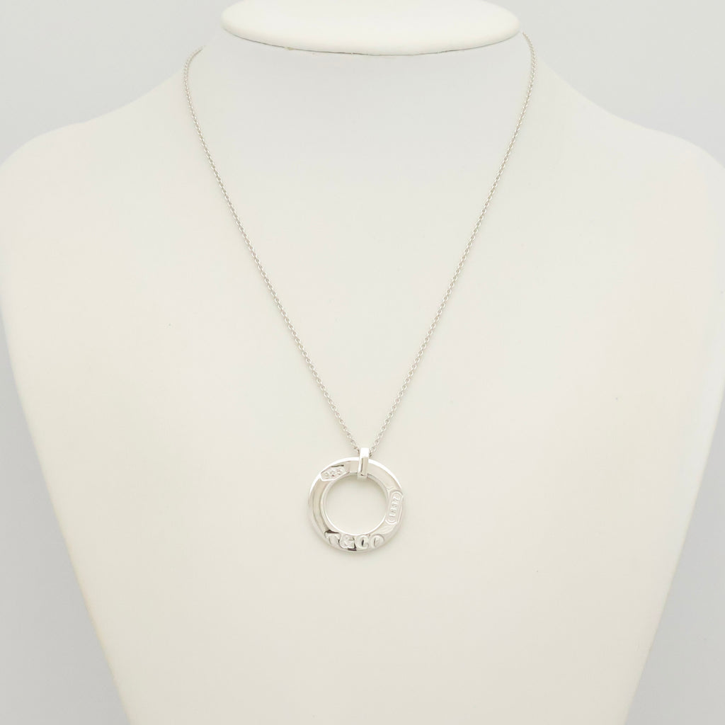 Tiffany & Co. 1837 Round Circle Necklace Sterling Silver 925