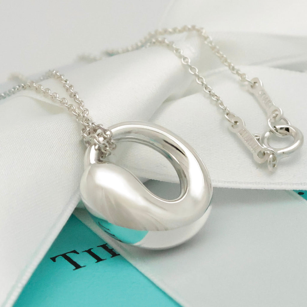 Tiffany & Co. MEDIUM Eternal Circle Necklace Sterling Silver 925 