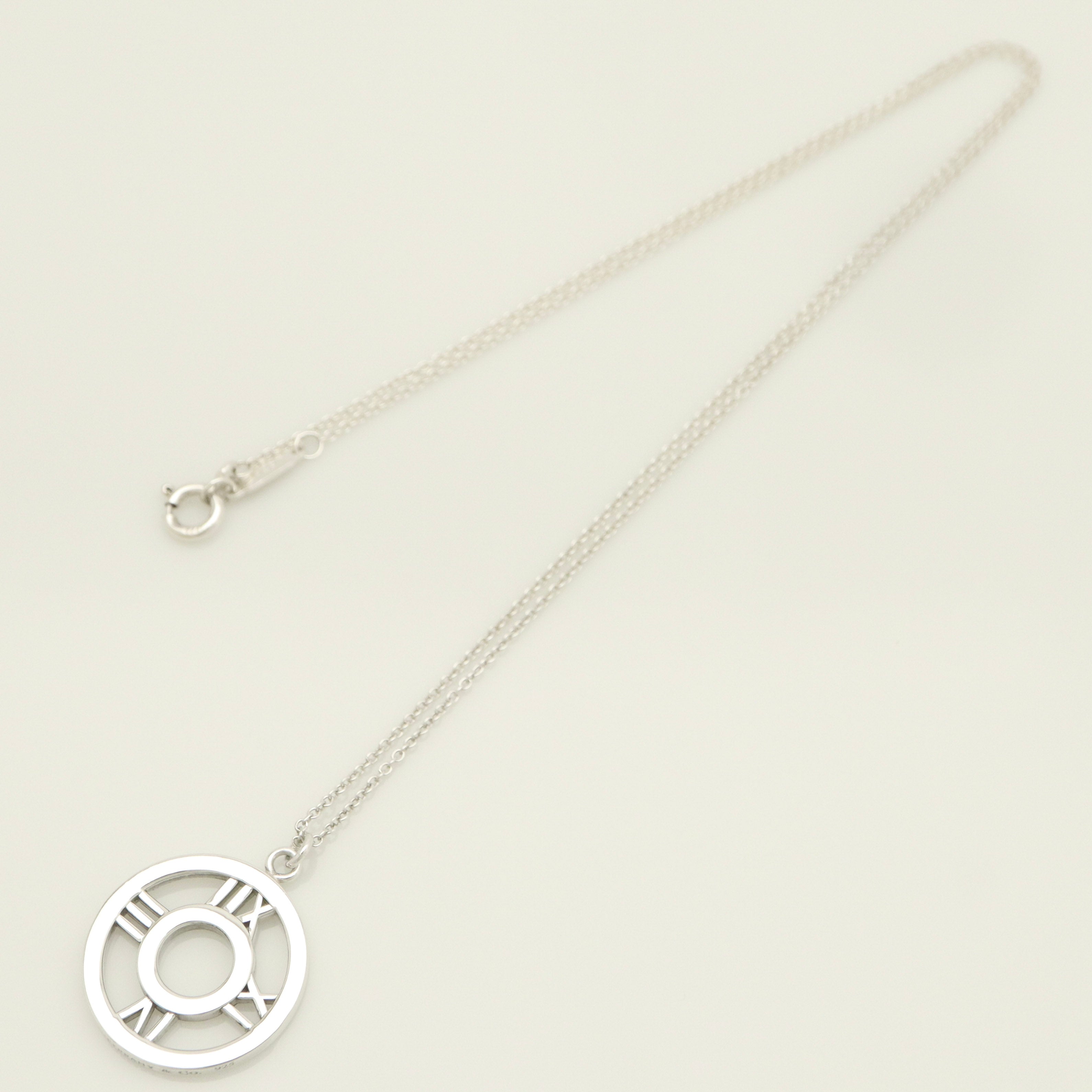  Tiffany & Co. Atlas Open Circle Necklace Sterling Silver 925