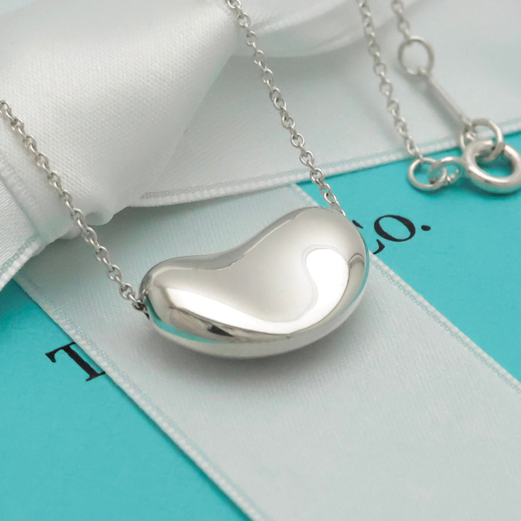  Tiffany & Co. Peretti Large  Bean Necklace  Sterling Silver 925 