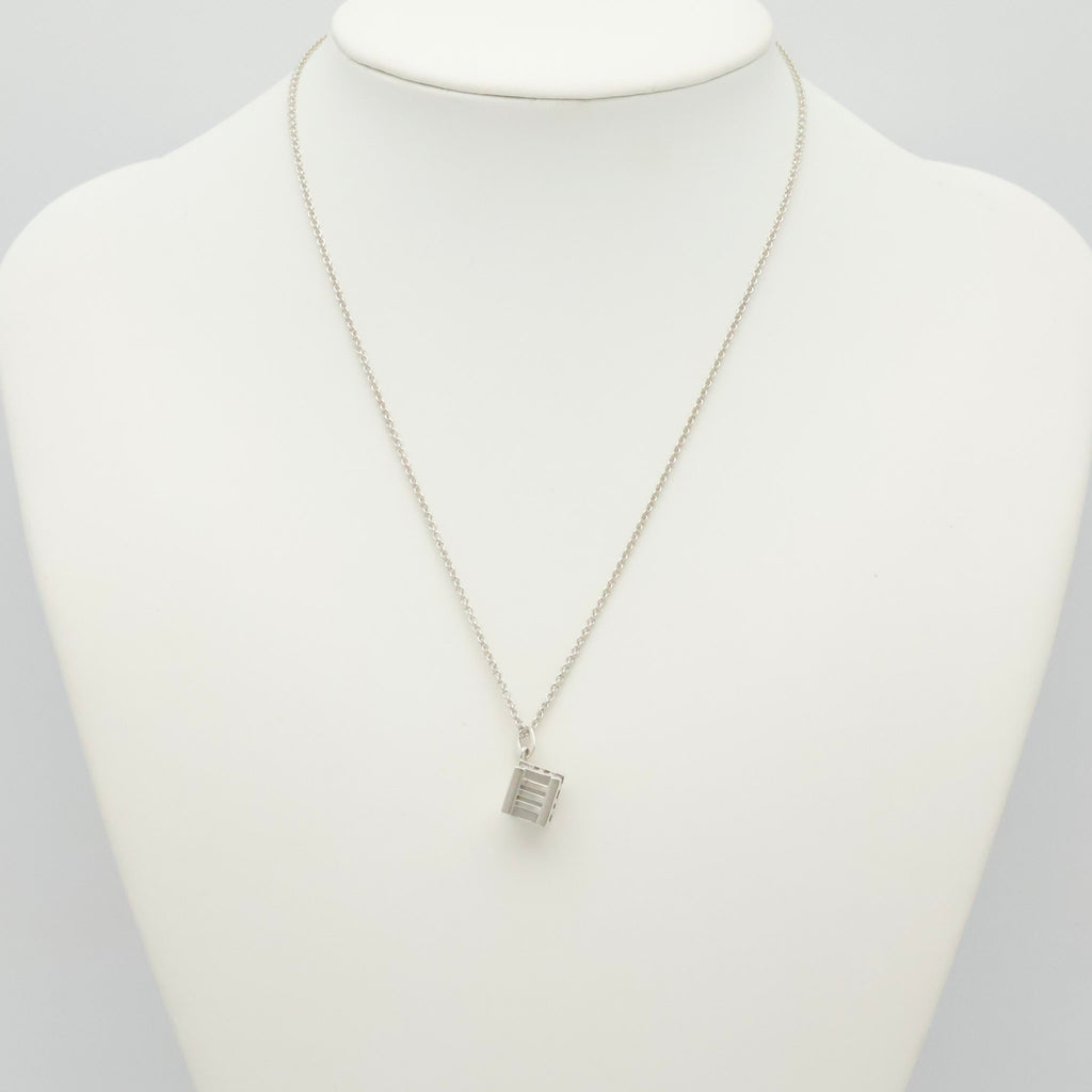  Tiffany & Co. Atlas Cube Necklace Pendant  Sterling Silver  925 