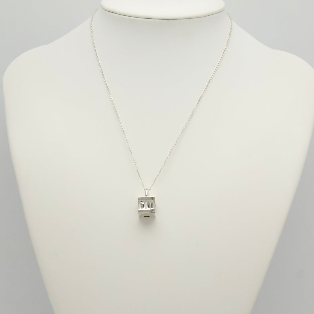 Tiffany & Co. Atlas Cube Lock Padlock Necklace Pendant Sterling Silver 925 
