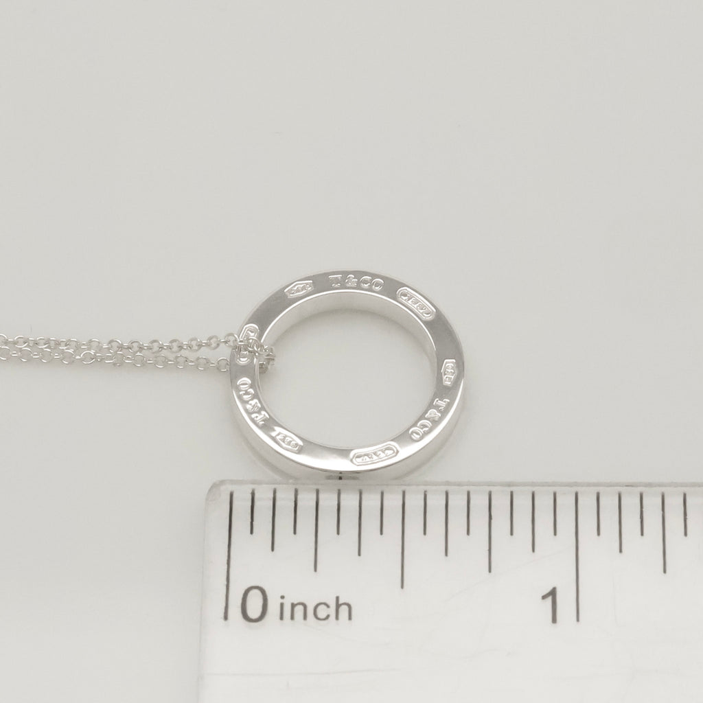 Tiffany & Co. Round Circle Pendant Necklace Sterling Silver 925