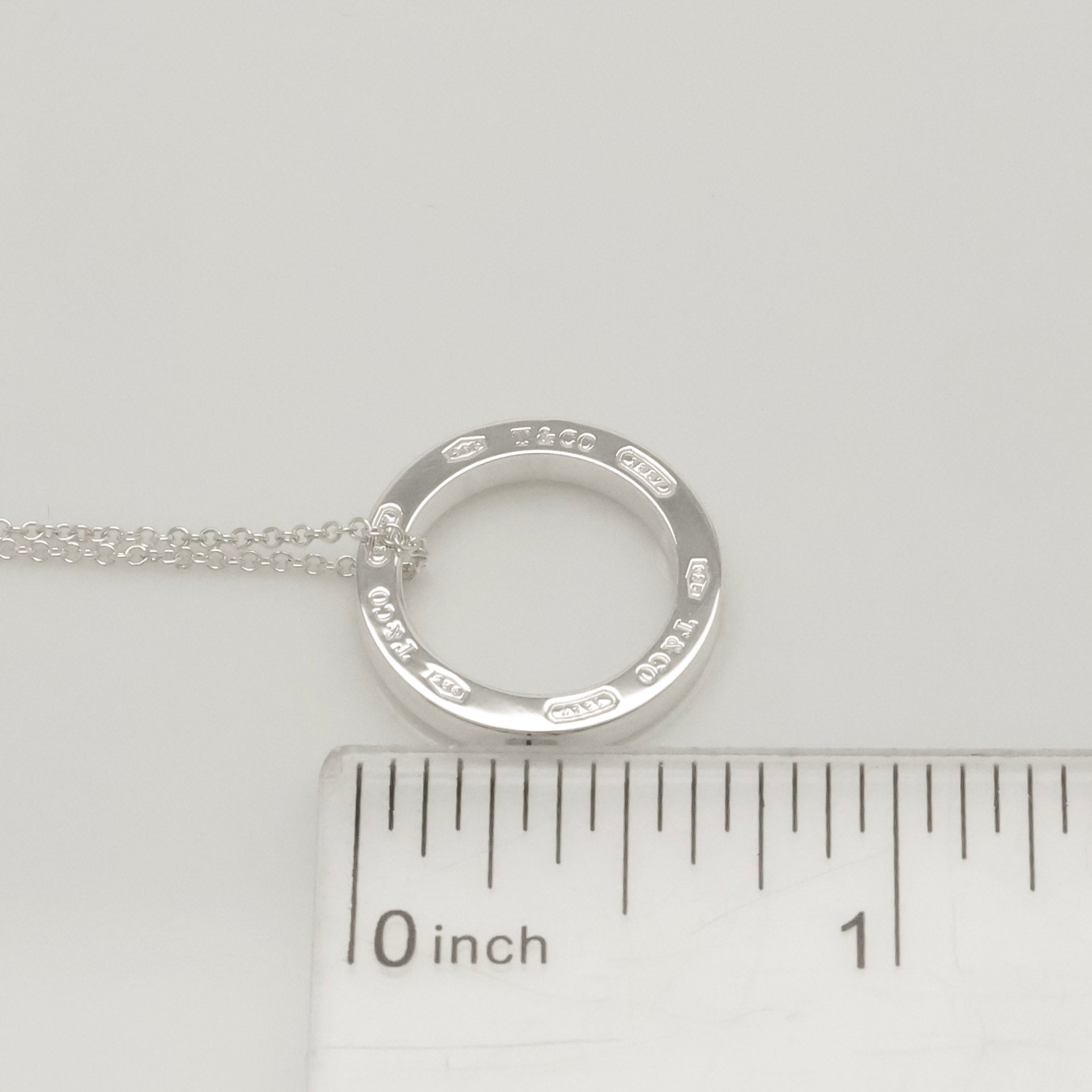 Tiffany & Co. Round Circle Pendant Necklace Sterling Silver 925