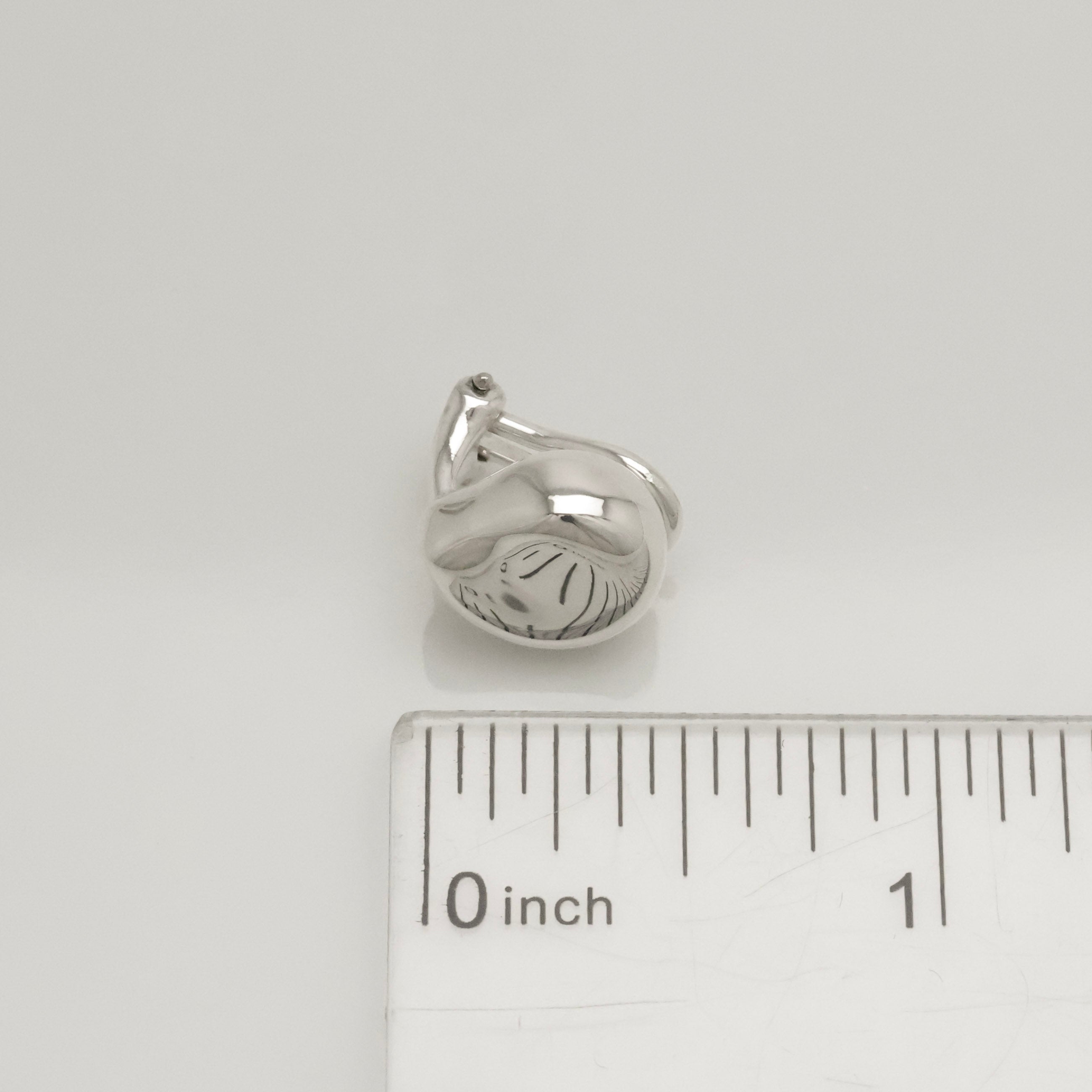  Tiffany & Co. Elsa Peretti Nugget Clip-On Earrings Sterling Silver 925 