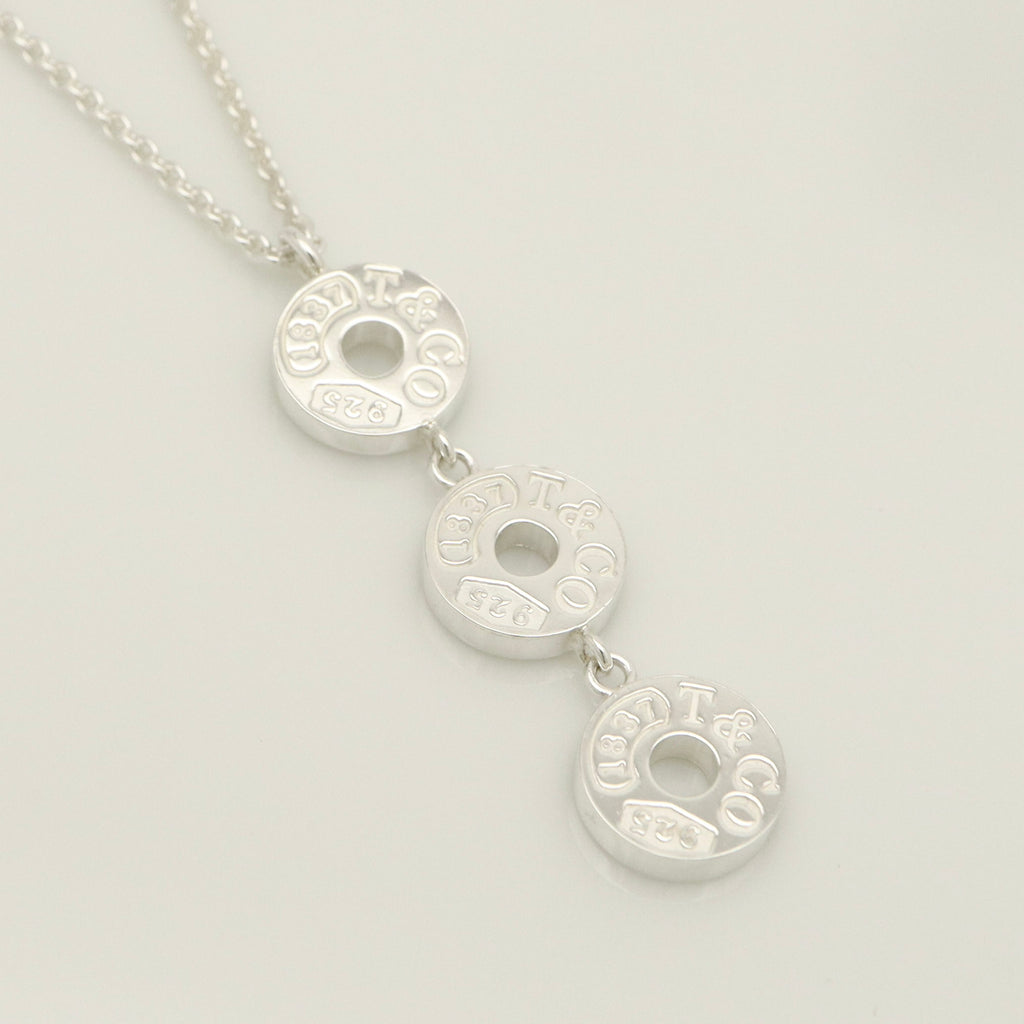 Tiffany & Co. 1837 Triple 3 Circle Pendant Necklace Sterling Silver 925
