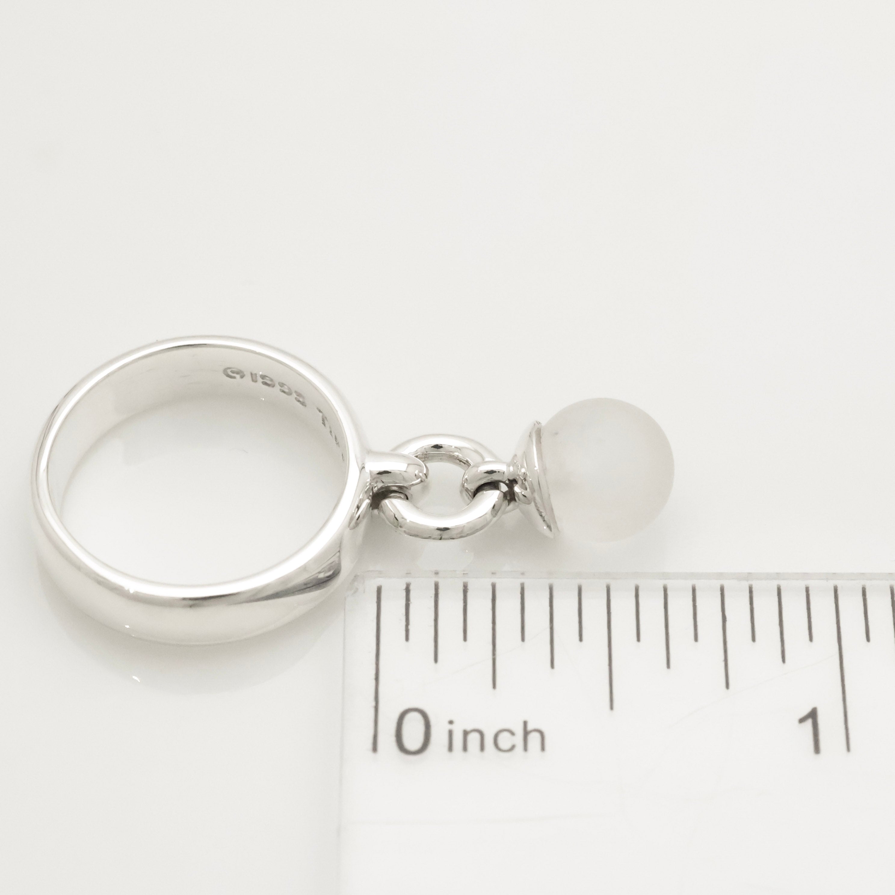 TIFFANY&Co. クォーツ ボール ダングル リング 10 号 AG925