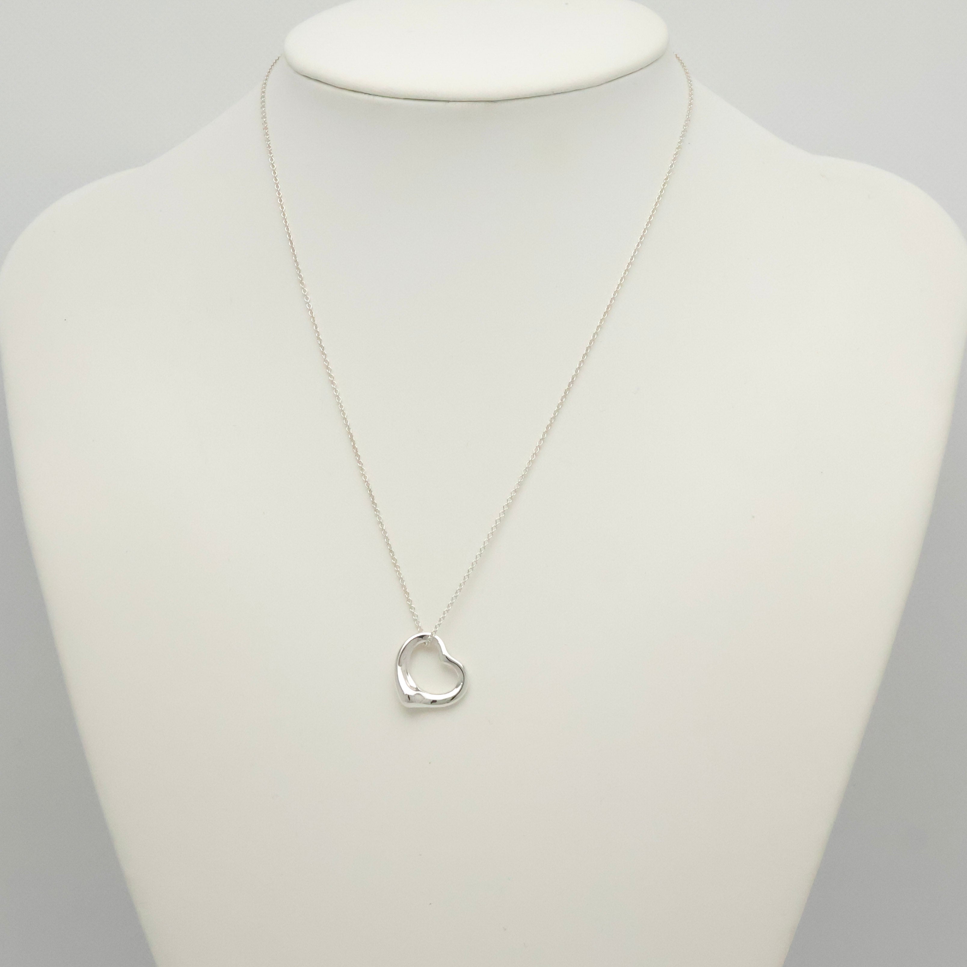 TIFFANY&Co. オープンハート 15mm エルサペレッティ ネックレス AG925