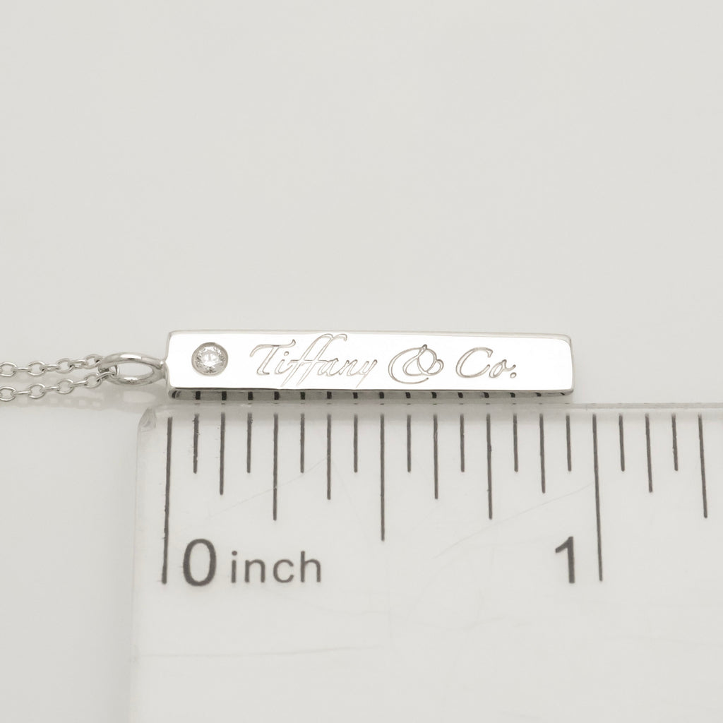 TIFFANY&Co. ノーツ バー 1P ダイヤモンド ネックレス AG925