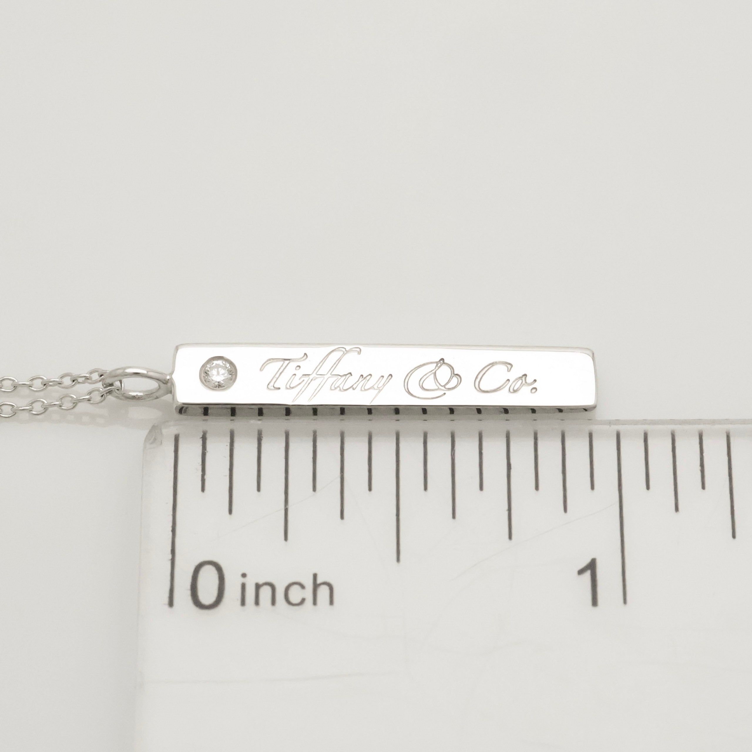 TIFFANY&Co. ノーツ バー 1P ダイヤモンド ネックレス AG925