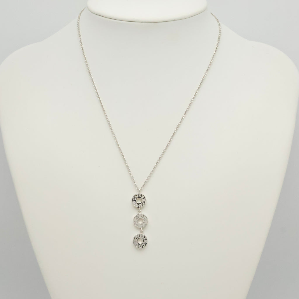Tiffany & Co. 1837 Triple 3 Circle Pendant Necklace Sterling Silver 925