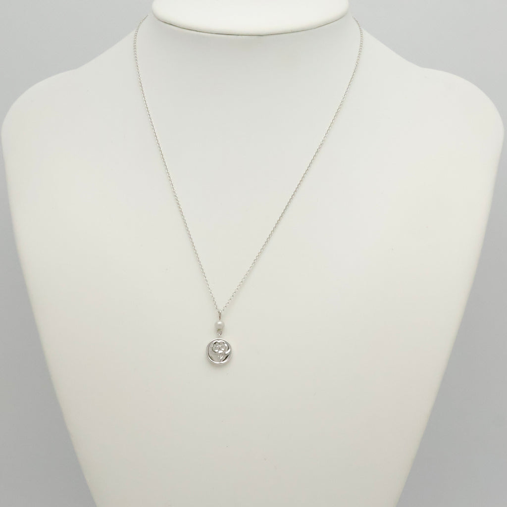 TIFFANY&Co. ネイチャー ローズ フラワー パール ネックレス AG925