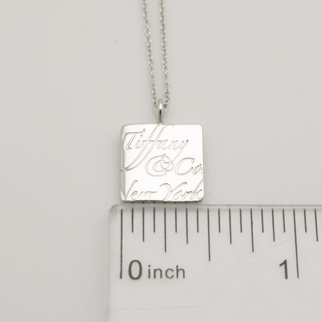 TIFFANY&Co. ノーツ スクエア プレート ネックレス AG925